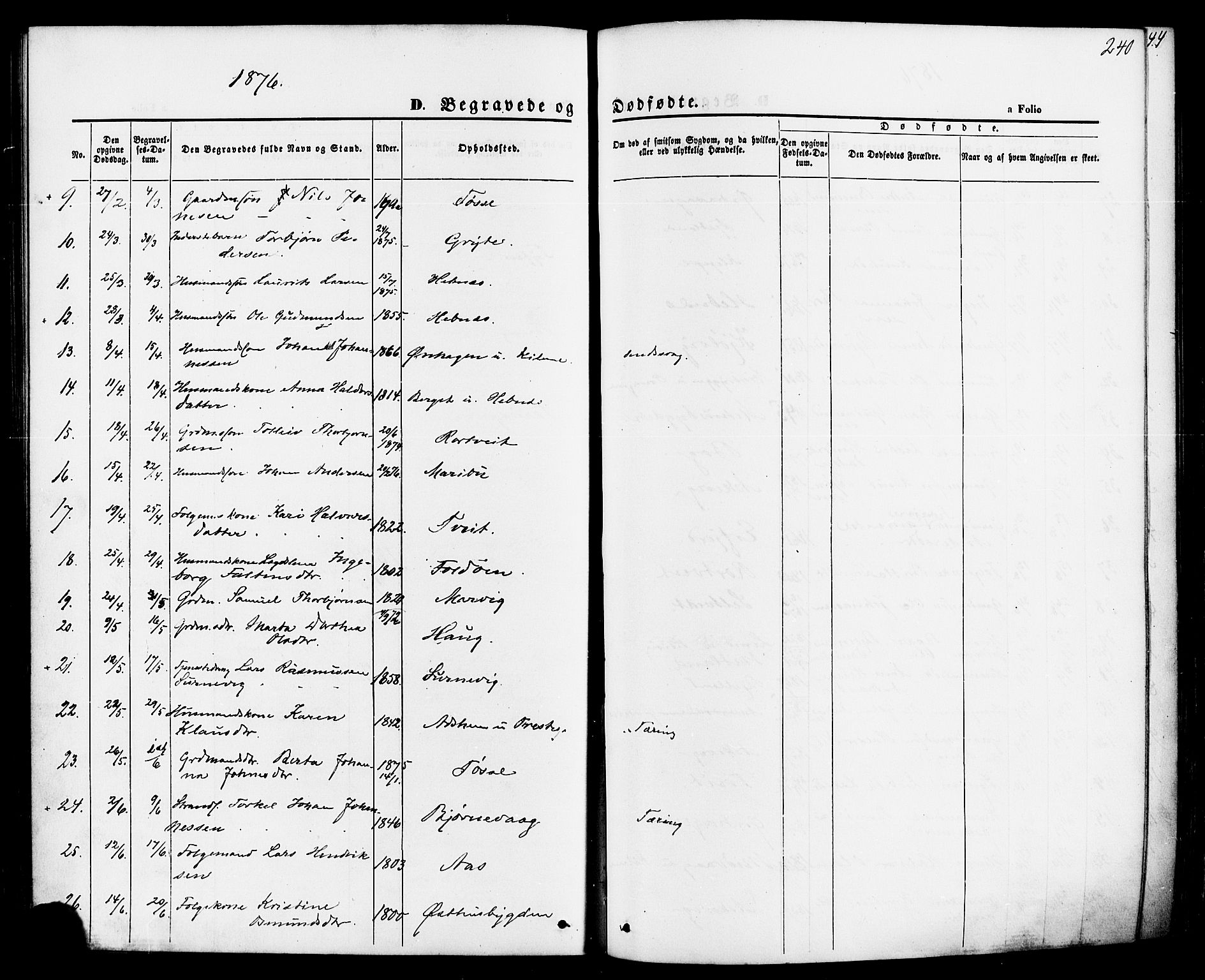 Jelsa sokneprestkontor, AV/SAST-A-101842/01/IV: Parish register (official) no. A 8, 1867-1883, p. 240