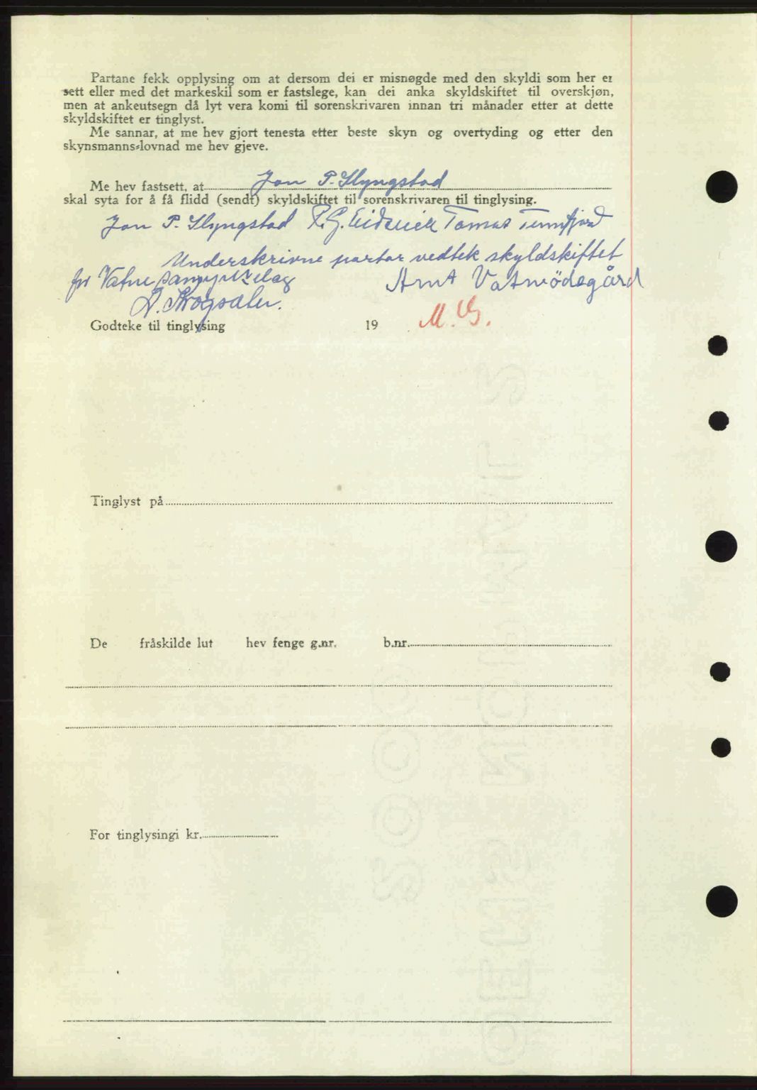 Nordre Sunnmøre sorenskriveri, AV/SAT-A-0006/1/2/2C/2Ca: Mortgage book no. A32, 1949-1949, Diary no: : 2462/1949