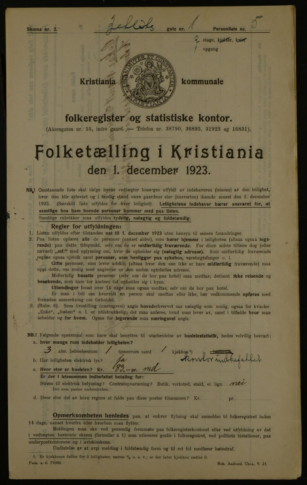 OBA, Municipal Census 1923 for Kristiania, 1923, p. 141865