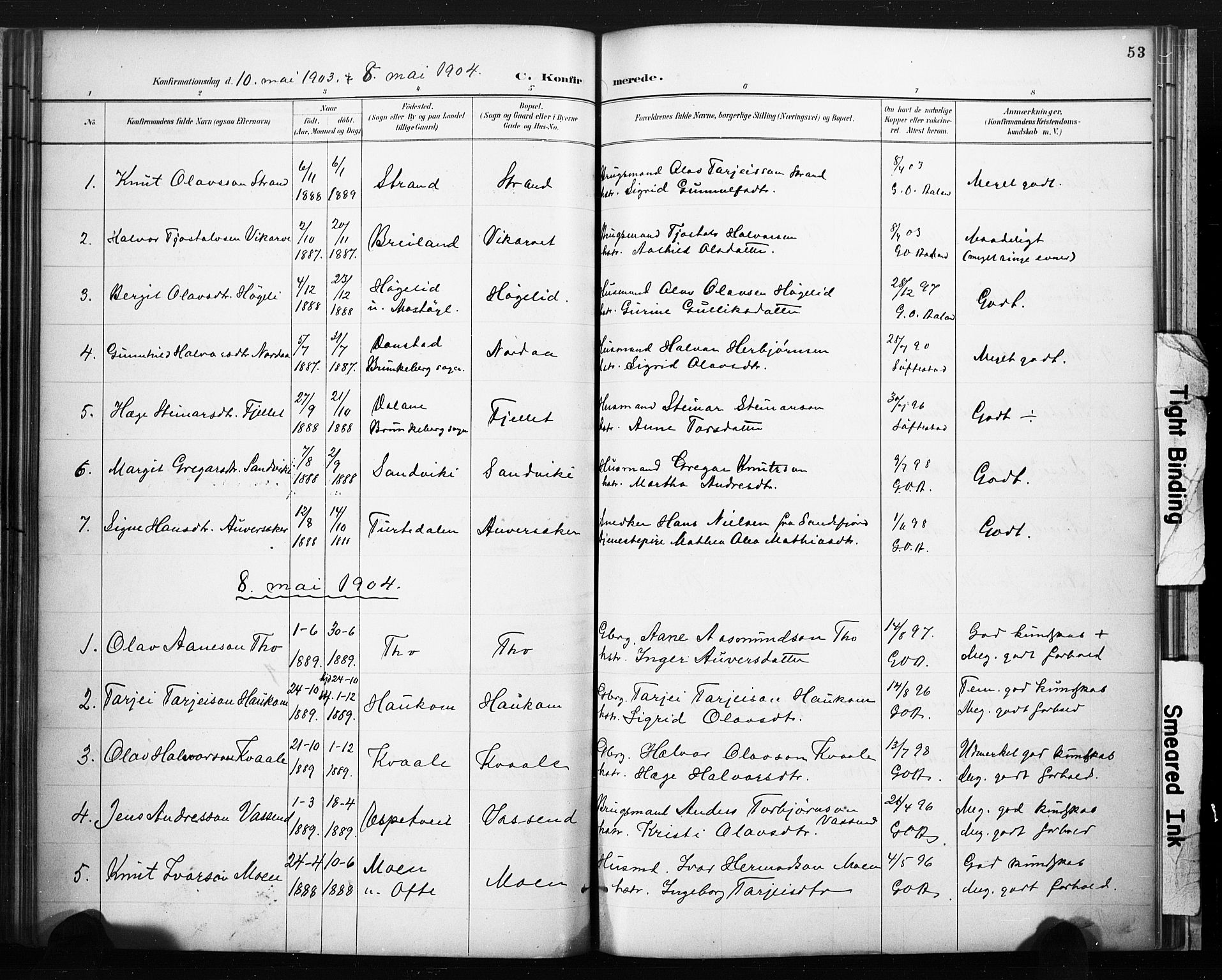 Lårdal kirkebøker, SAKO/A-284/F/Fc/L0002: Parish register (official) no. III 2, 1887-1906, p. 53