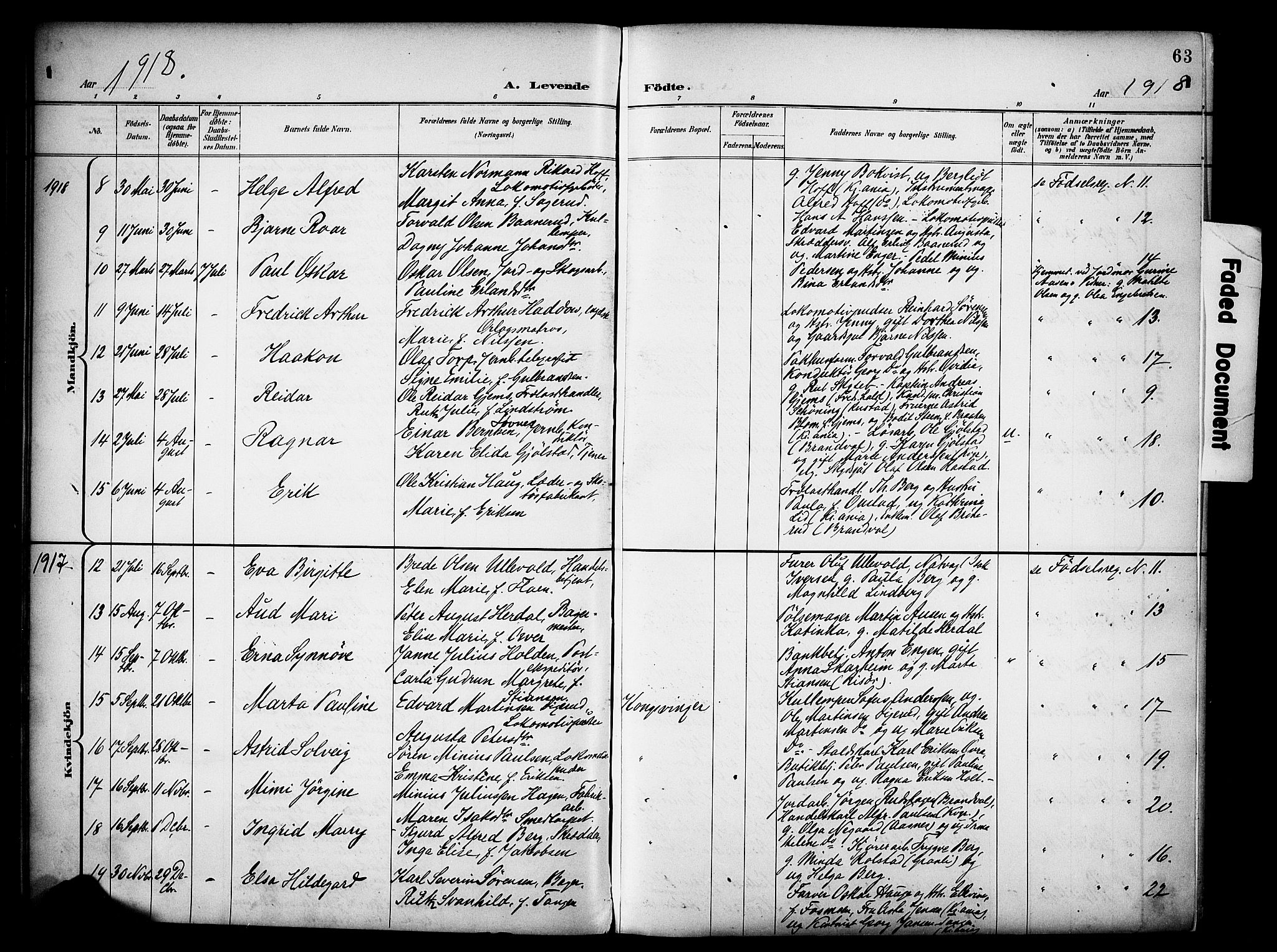 Vinger prestekontor, AV/SAH-PREST-024/H/Ha/Haa/L0016: Parish register (official) no. 16, 1898-1920, p. 63