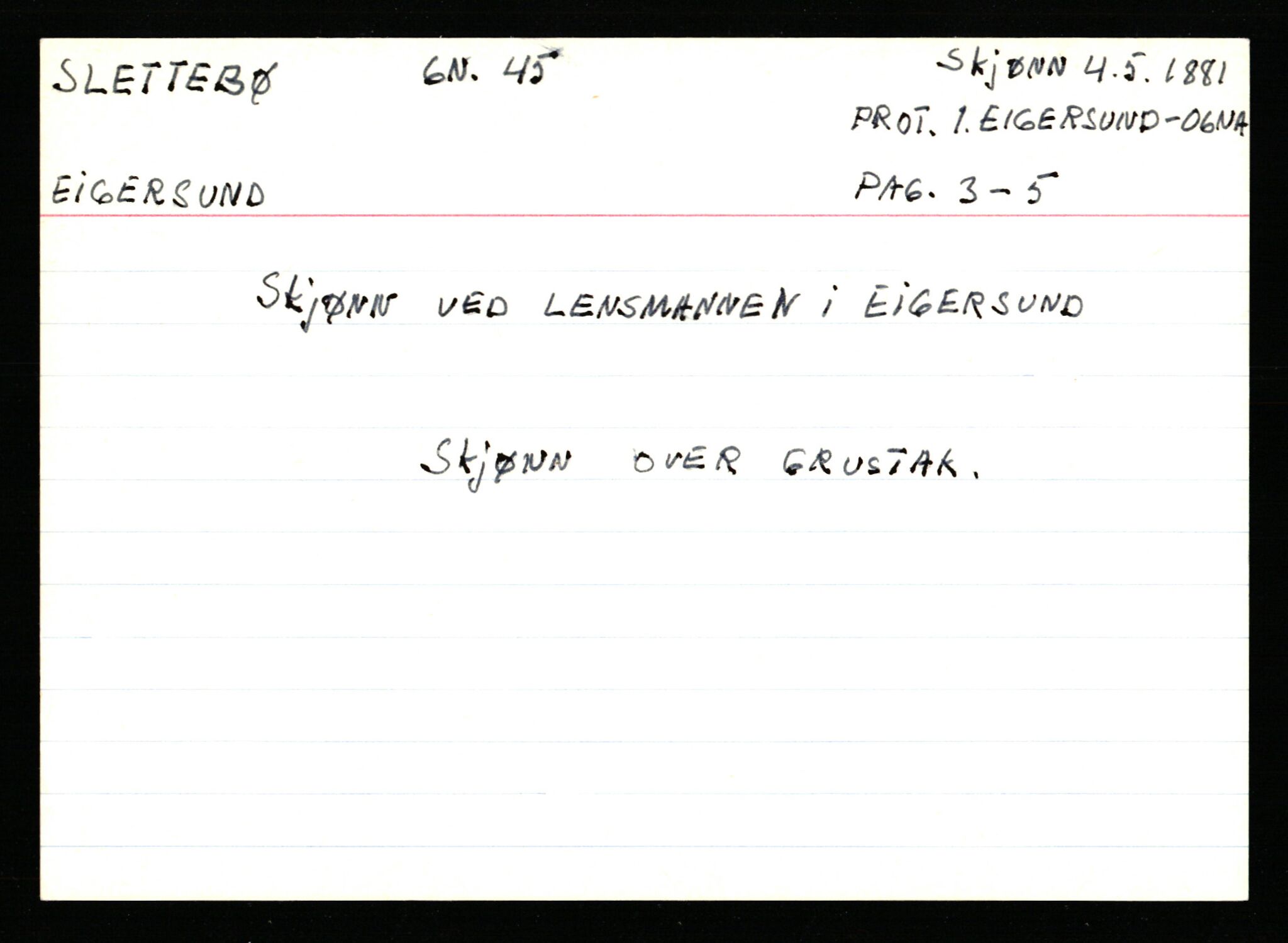 Statsarkivet i Stavanger, AV/SAST-A-101971/03/Y/Ym/L0053: Åstedskort sortert etter gårdsnavn: Skudeneshavn - Solbjør, 1600-1950, p. 318