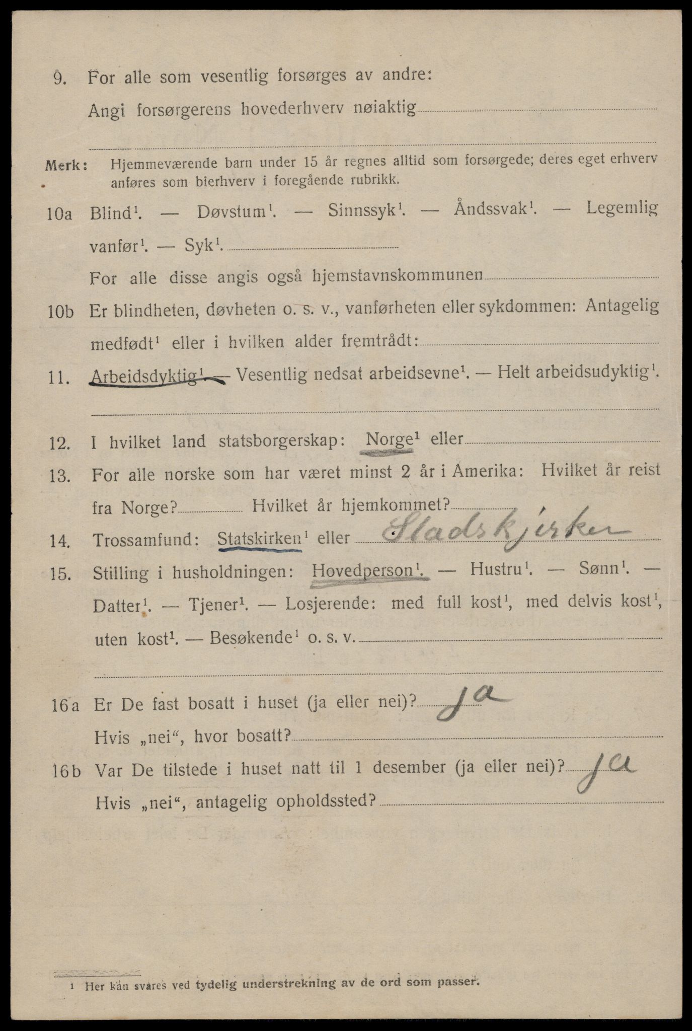 SAST, 1920 census for Stavanger, 1920, p. 106811