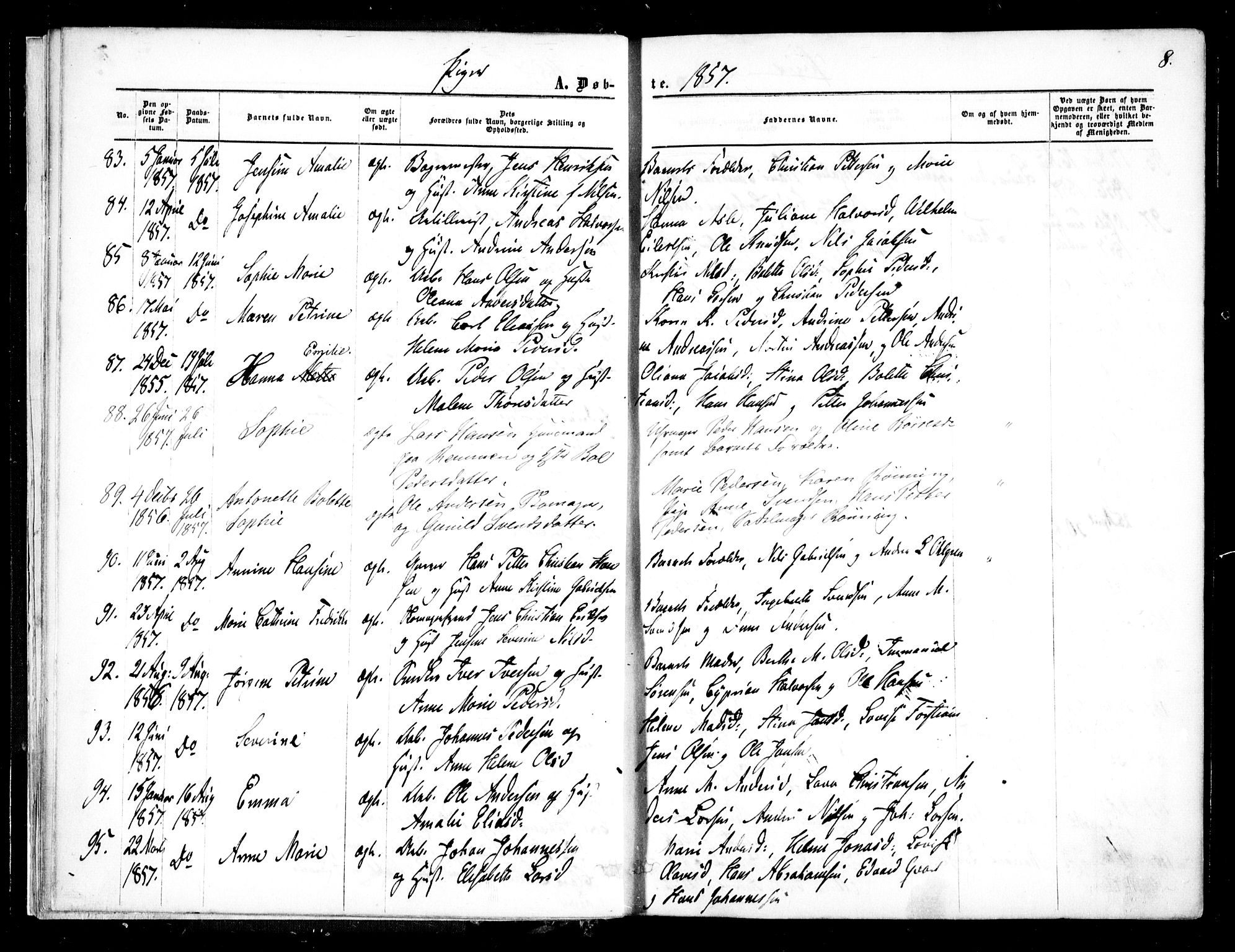 Halden prestekontor Kirkebøker, AV/SAO-A-10909/F/Fa/L0007: Parish register (official) no. I 7, 1857-1865, p. 8