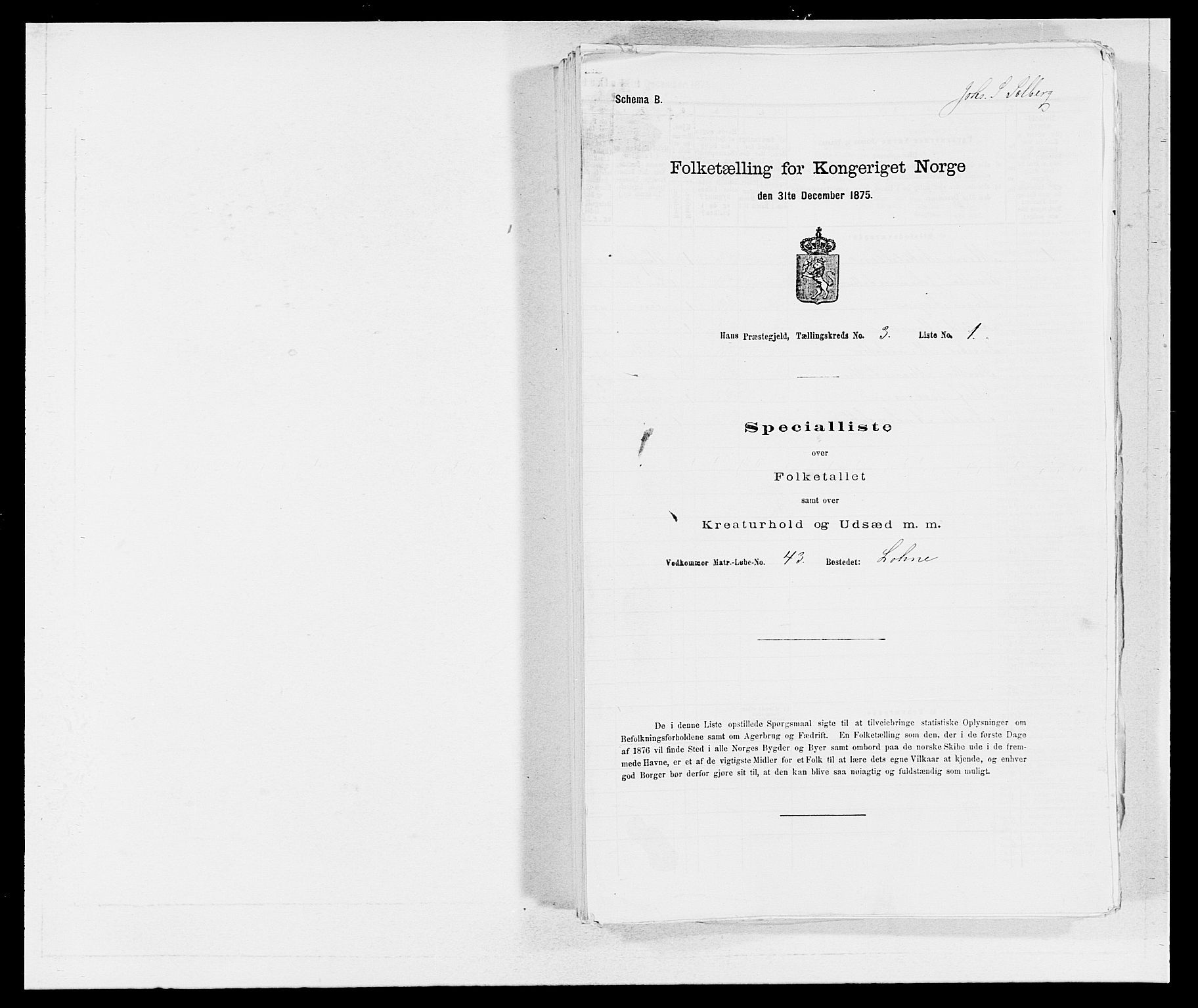 SAB, 1875 census for 1250P Haus, 1875, p. 214