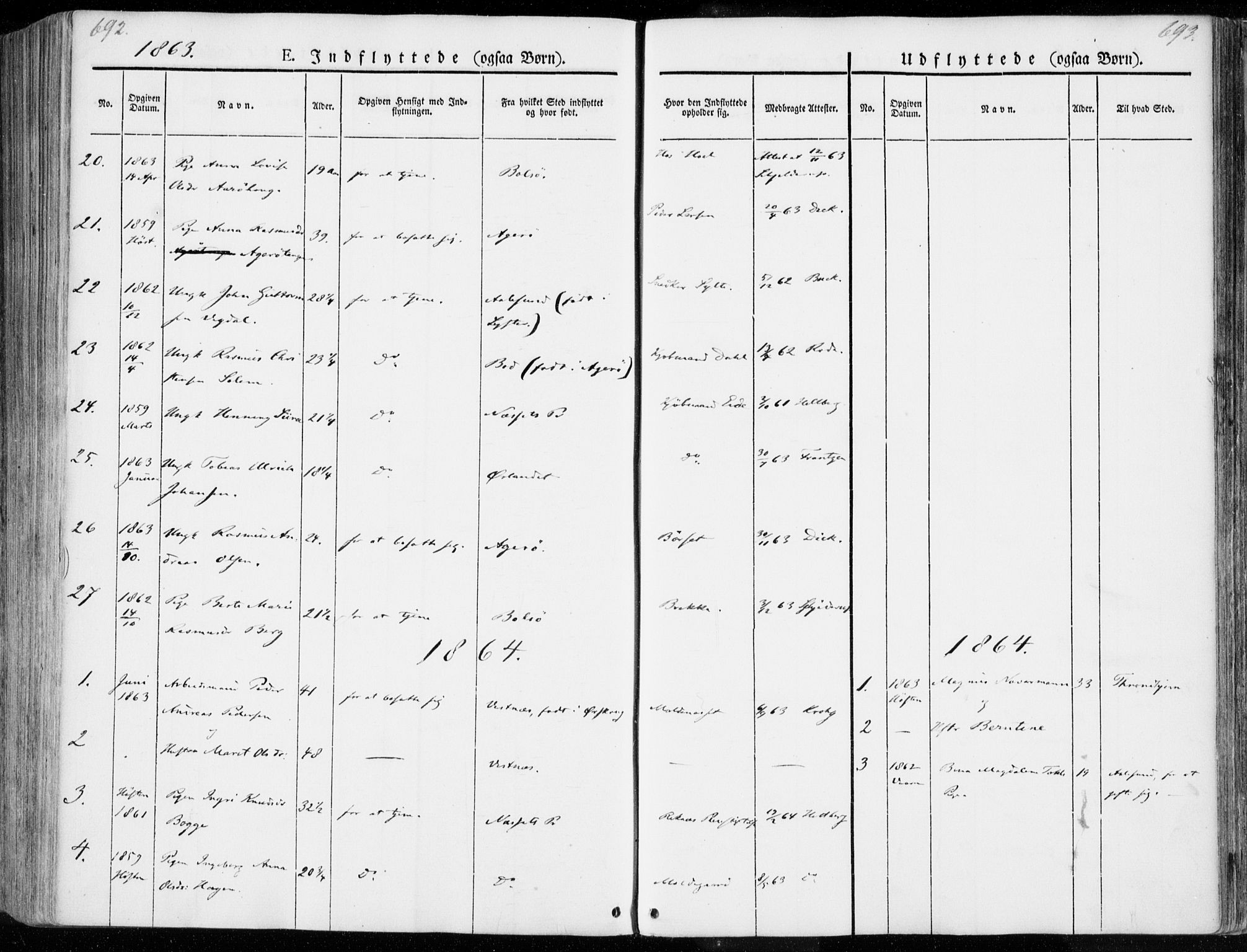 Ministerialprotokoller, klokkerbøker og fødselsregistre - Møre og Romsdal, AV/SAT-A-1454/558/L0689: Parish register (official) no. 558A03, 1843-1872, p. 692-693