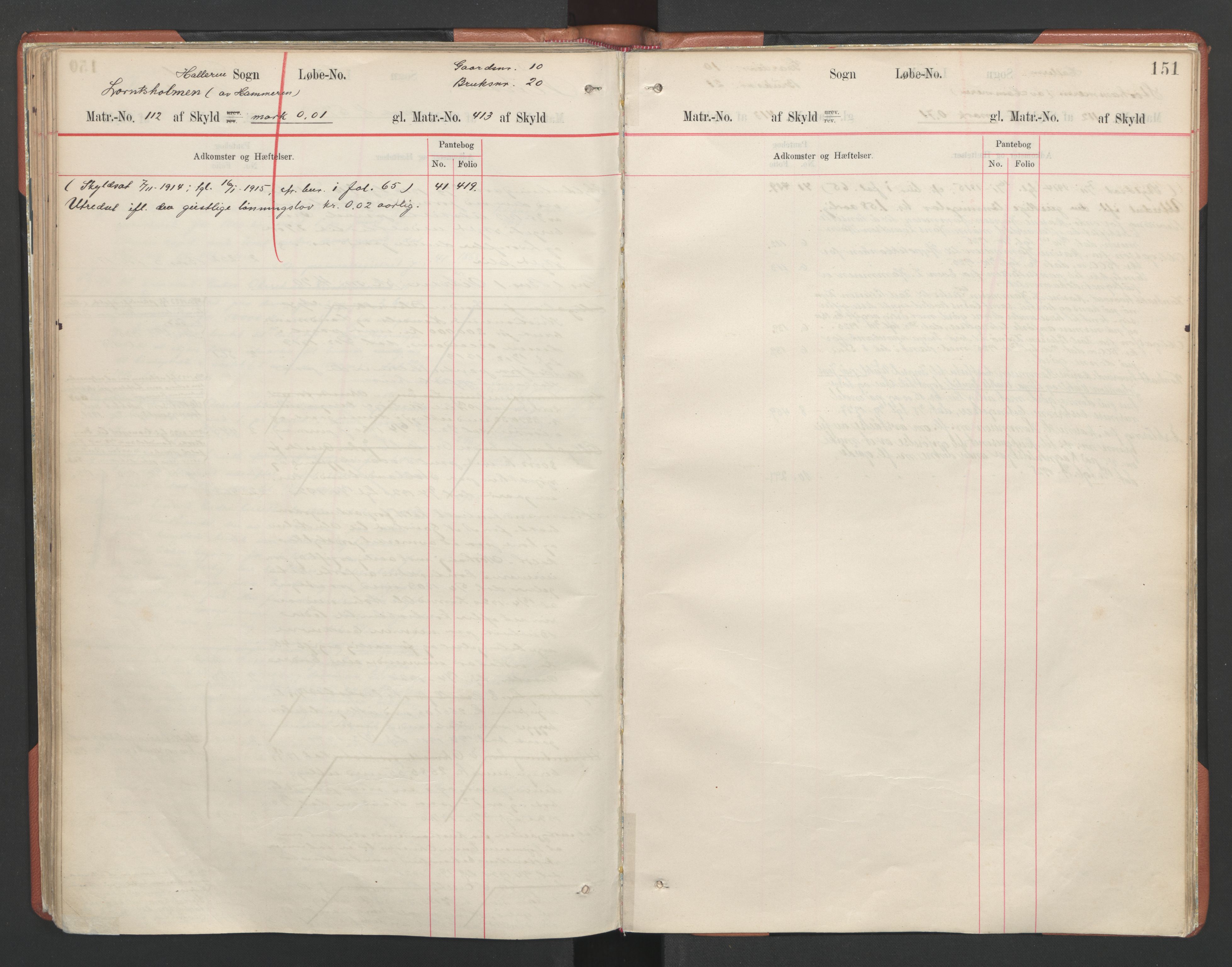 Hitra sorenskriveri, AV/SAT-A-0018/2/2A/L0001: Mortgage register no. 1, p. 151