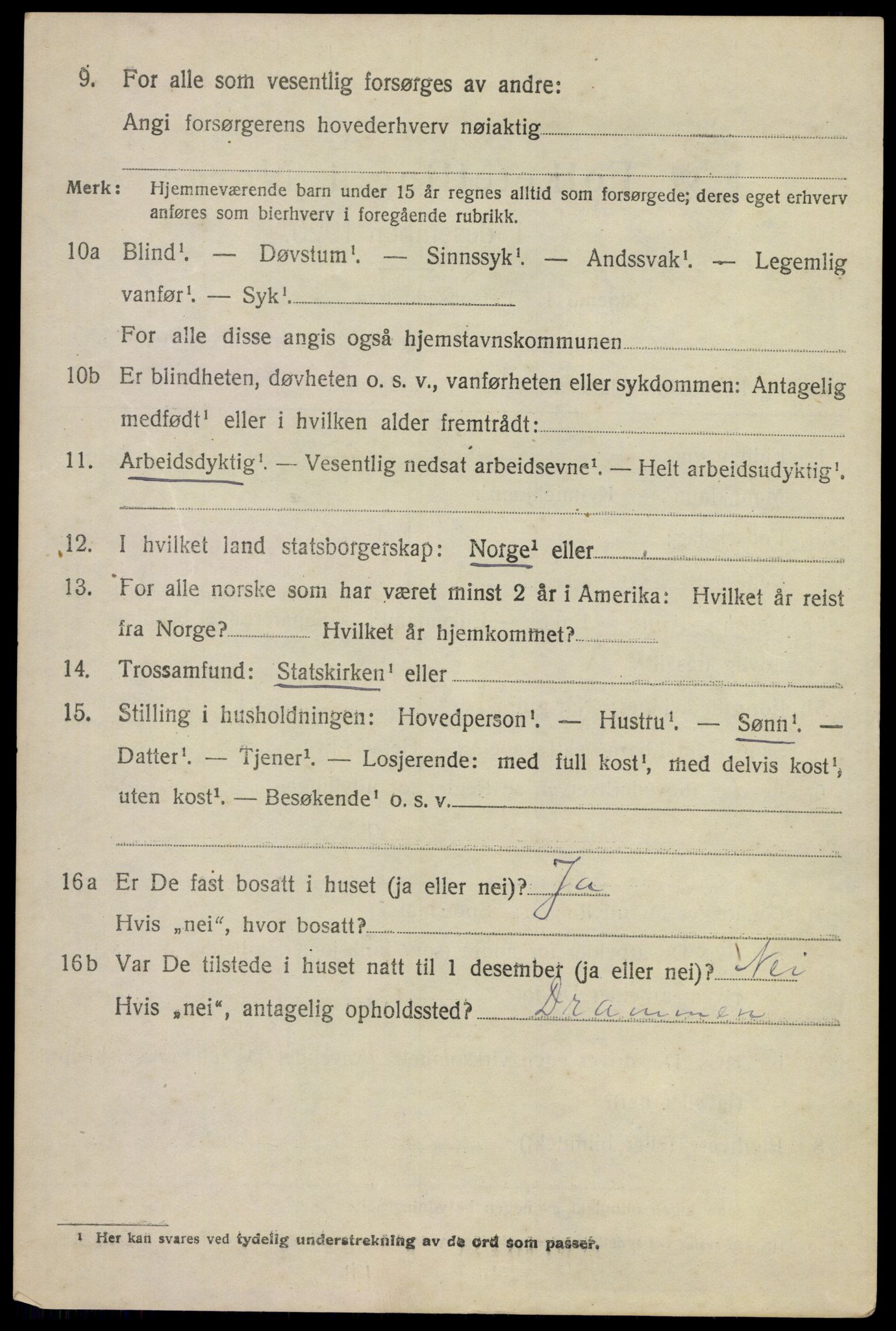 SAKO, 1920 census for Modum, 1920, p. 22250