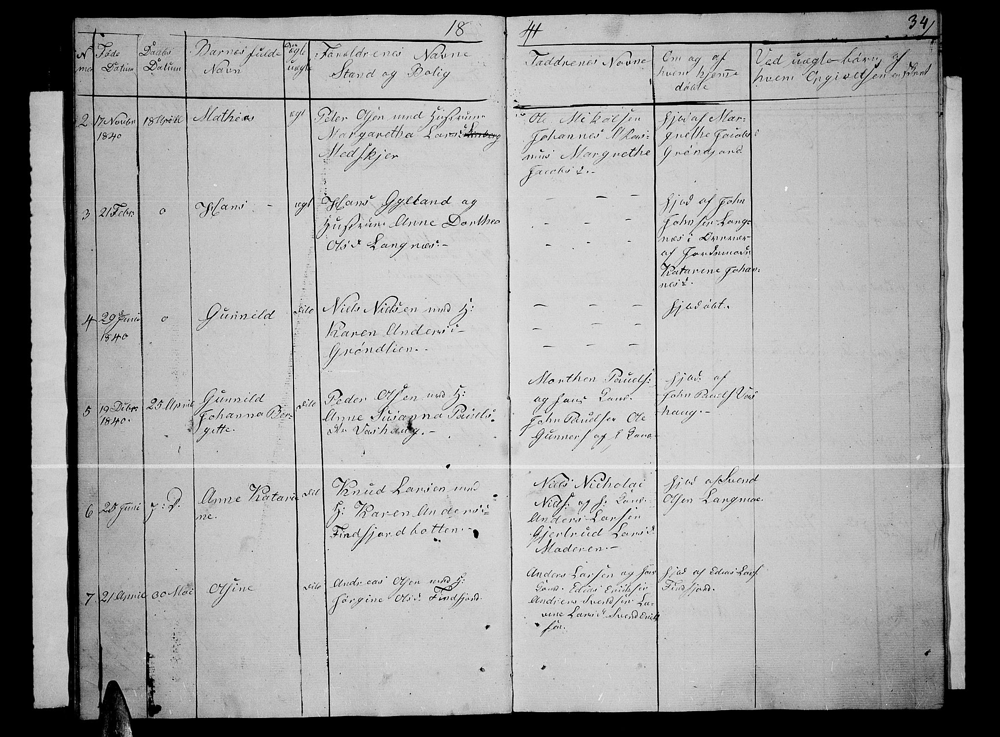 Lenvik sokneprestembete, AV/SATØ-S-1310/H/Ha/Hab/L0002klokker: Parish register (copy) no. 2, 1838-1843, p. 34