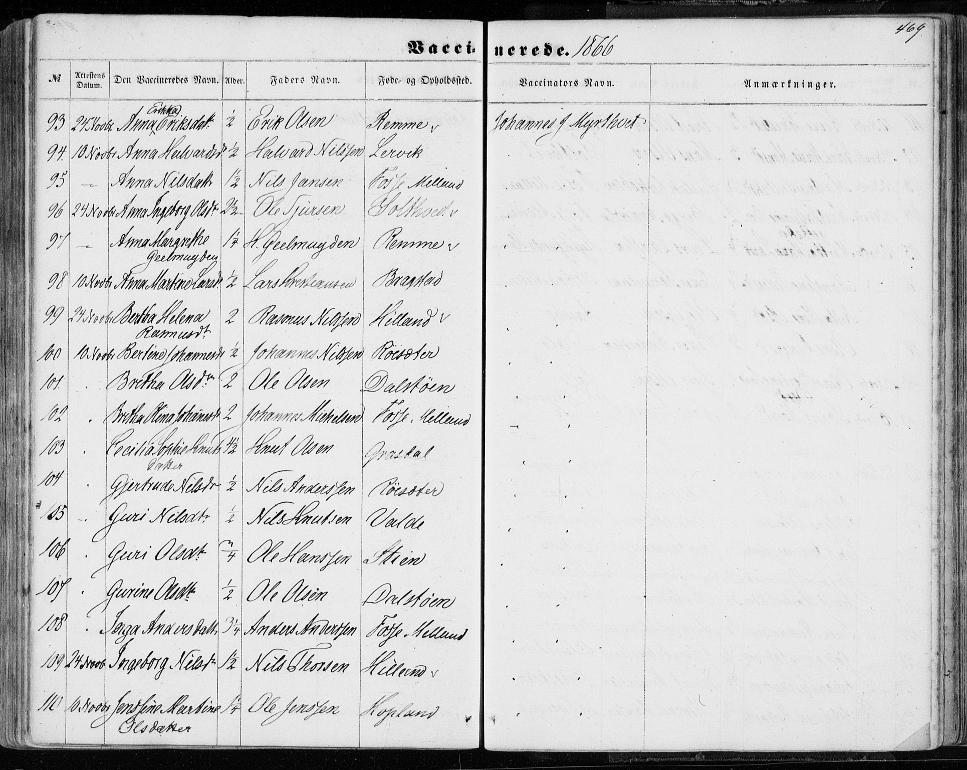 Hamre sokneprestembete, AV/SAB-A-75501/H/Ha/Haa/Haaa/L0014: Parish register (official) no. A 14, 1858-1872, p. 469