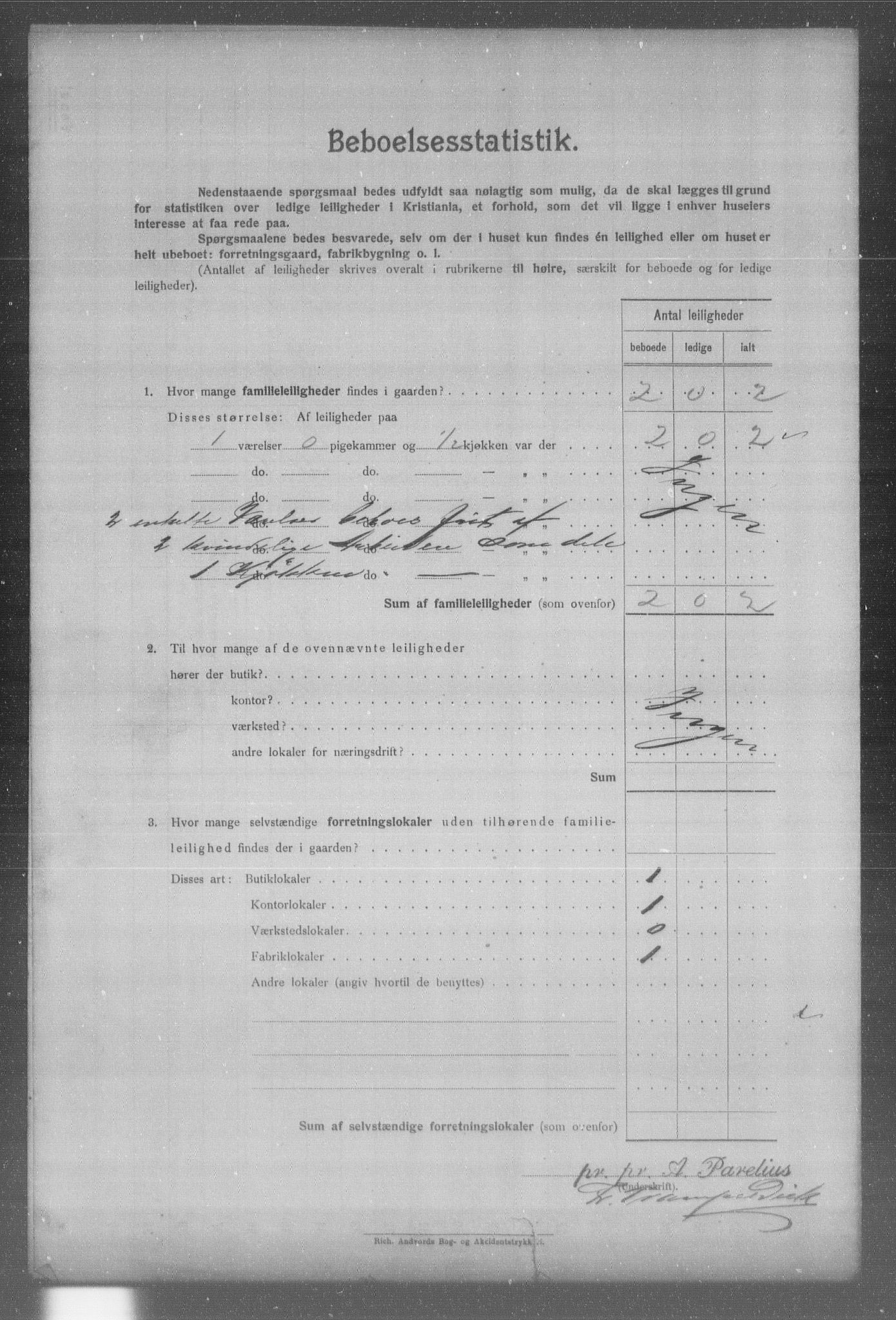 OBA, Municipal Census 1904 for Kristiania, 1904, p. 504