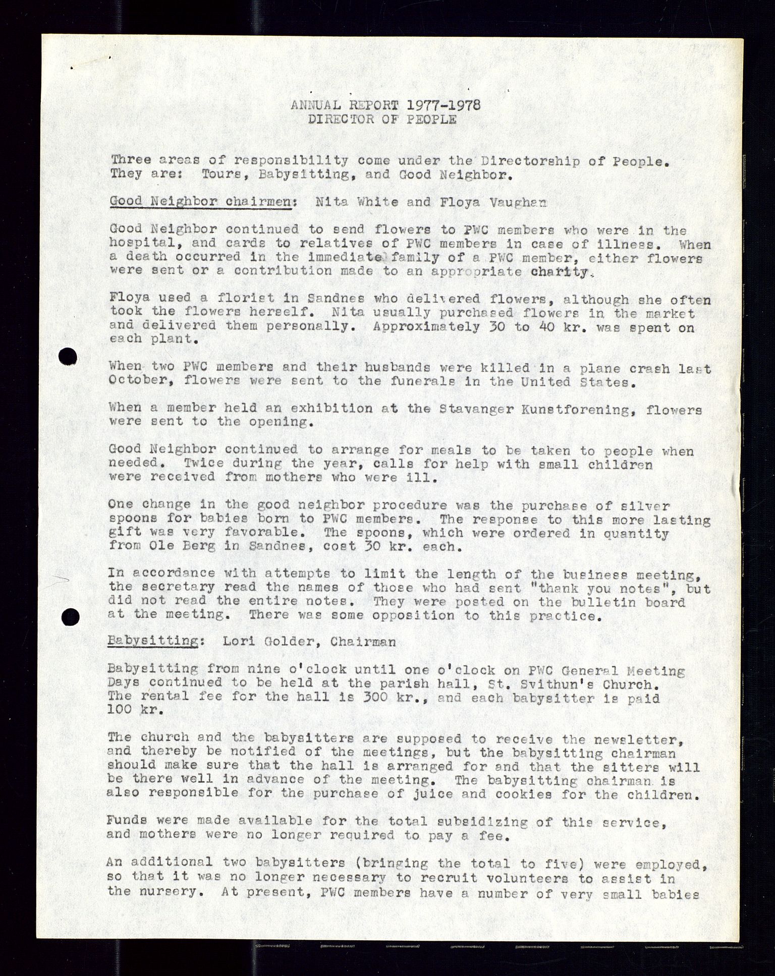 PA 1547 - Petroleum Wives Club, AV/SAST-A-101974/A/Aa/L0003: Board and General Meeting, 1994-1998