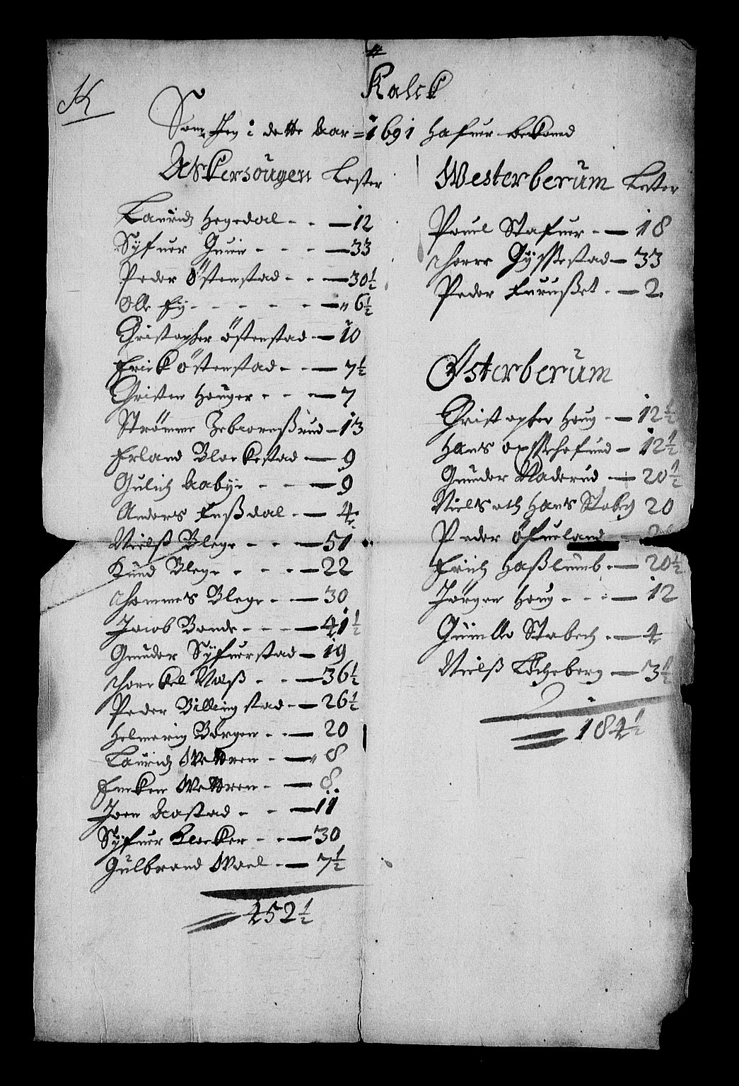 Stattholderembetet 1572-1771, RA/EA-2870/Af/L0004: Avskrifter av vedlegg til originale supplikker, nummerert i samsvar med supplikkbøkene, 1691-1694, p. 125