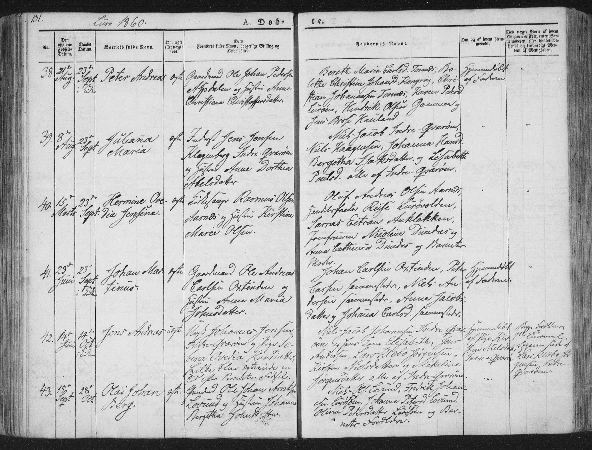 Ministerialprotokoller, klokkerbøker og fødselsregistre - Nordland, SAT/A-1459/839/L0565: Parish register (official) no. 839A02, 1825-1862, p. 131