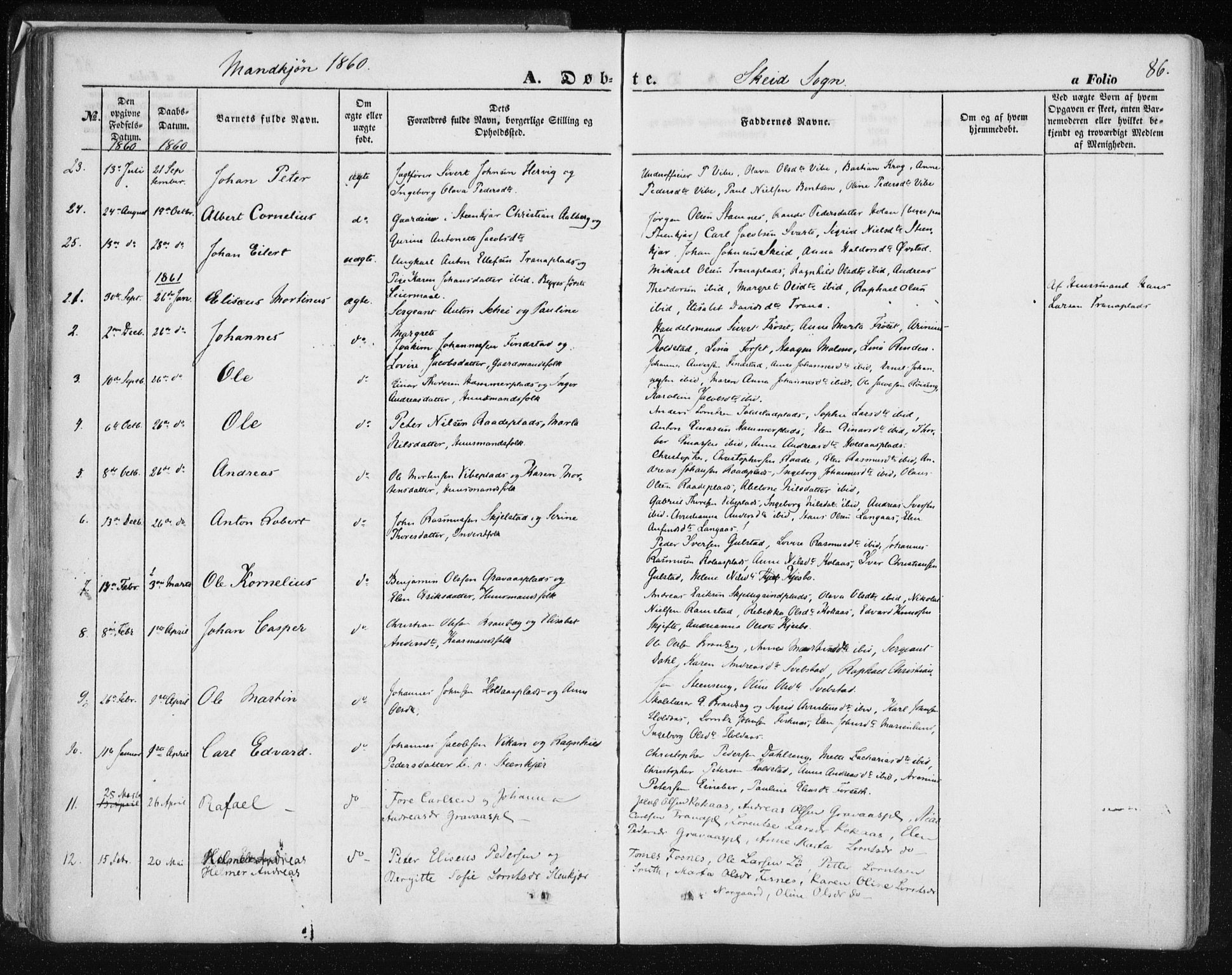 Ministerialprotokoller, klokkerbøker og fødselsregistre - Nord-Trøndelag, AV/SAT-A-1458/735/L0342: Parish register (official) no. 735A07 /2, 1849-1862, p. 86