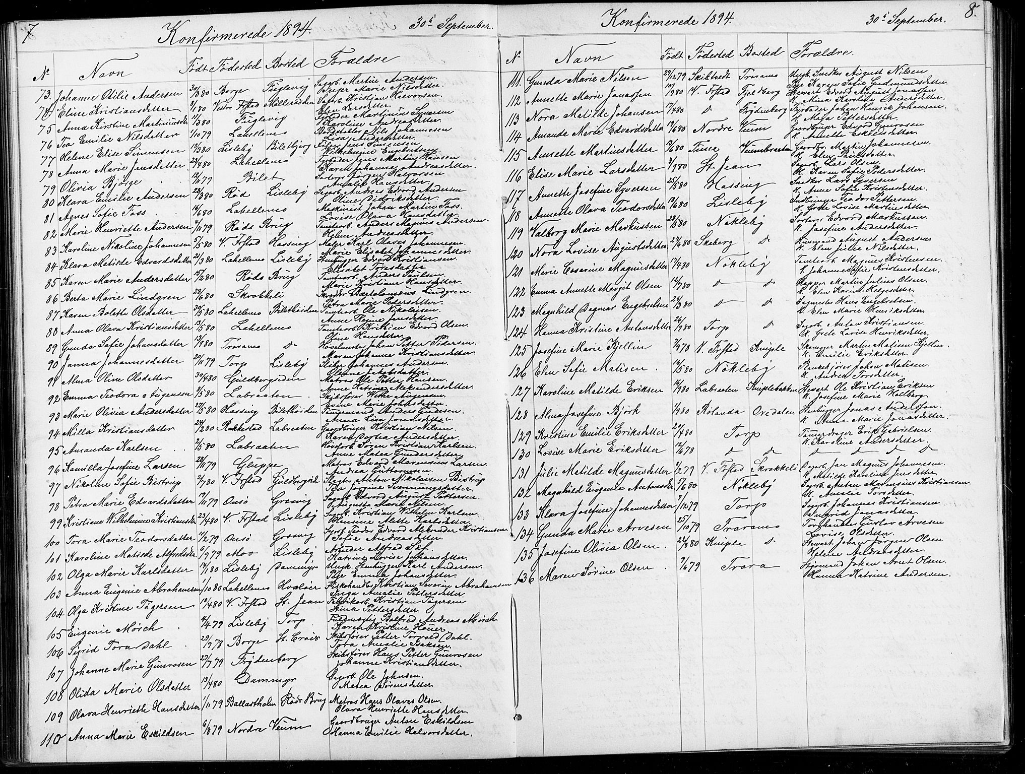 Glemmen prestekontor Kirkebøker, AV/SAO-A-10908/G/Ga/L0006: Parish register (copy) no. 6, 1894-1908, p. 7-8
