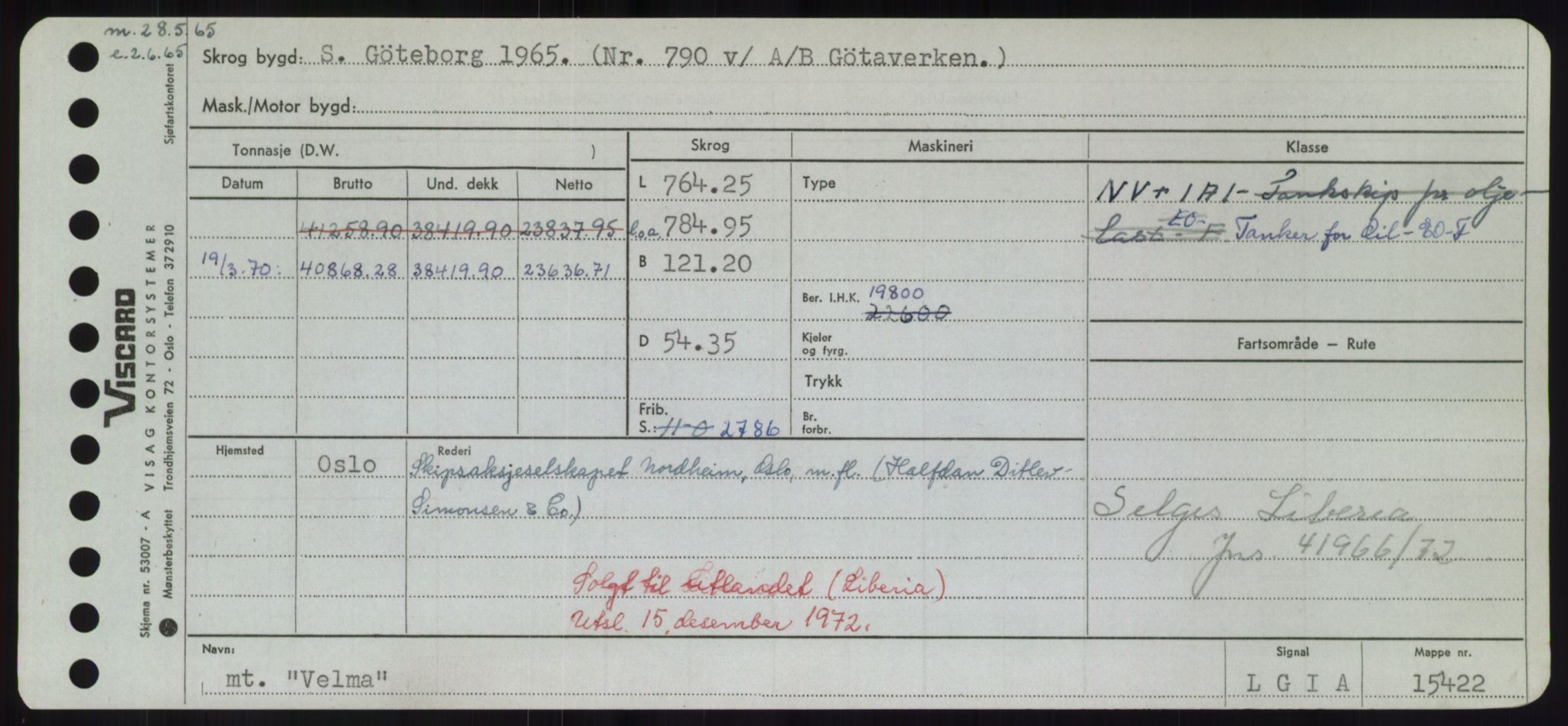 Sjøfartsdirektoratet med forløpere, Skipsmålingen, RA/S-1627/H/Hd/L0040: Fartøy, U-Ve, p. 585