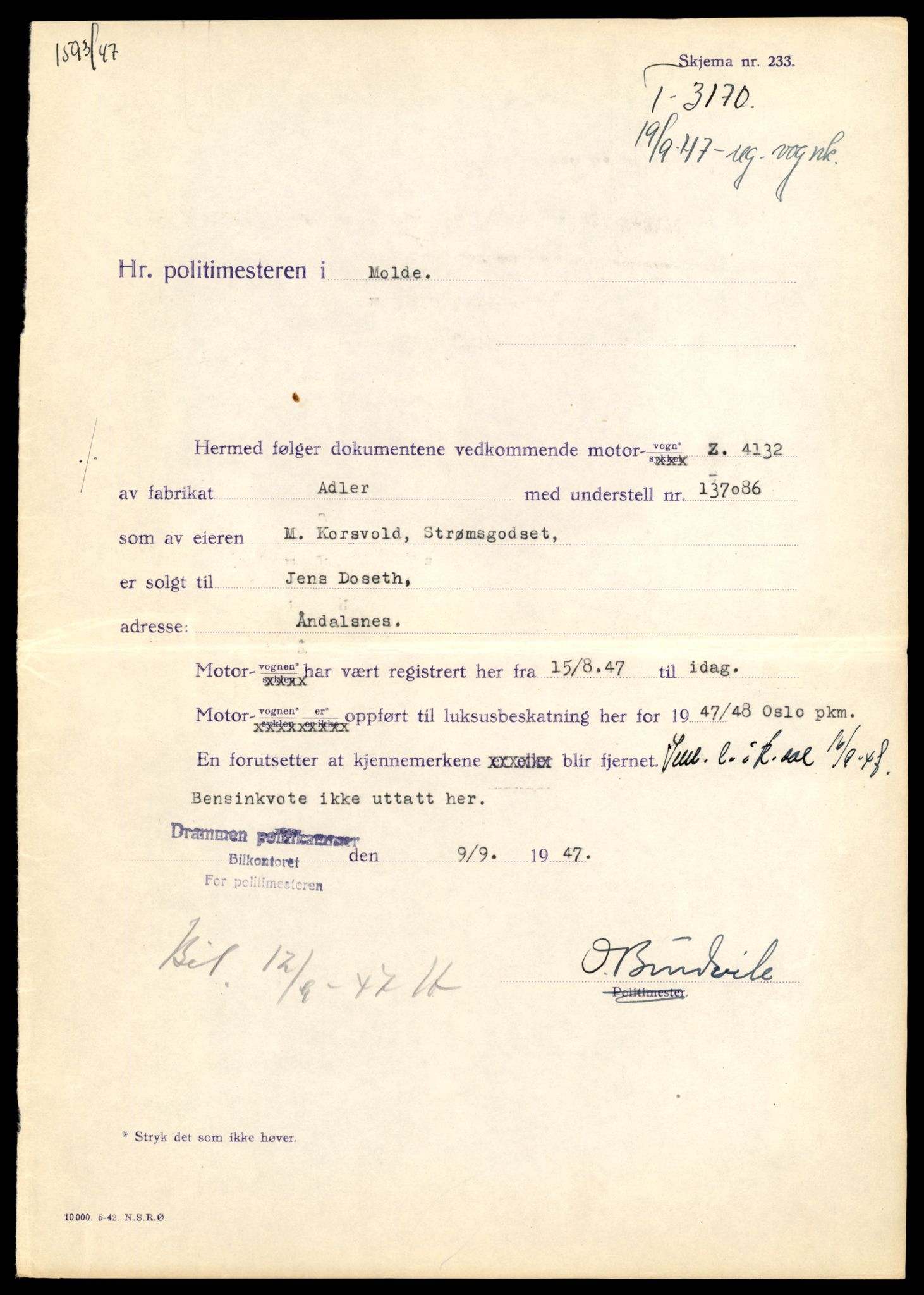 Møre og Romsdal vegkontor - Ålesund trafikkstasjon, AV/SAT-A-4099/F/Fe/L0022: Registreringskort for kjøretøy T 10584 - T 10694, 1927-1998, p. 1267