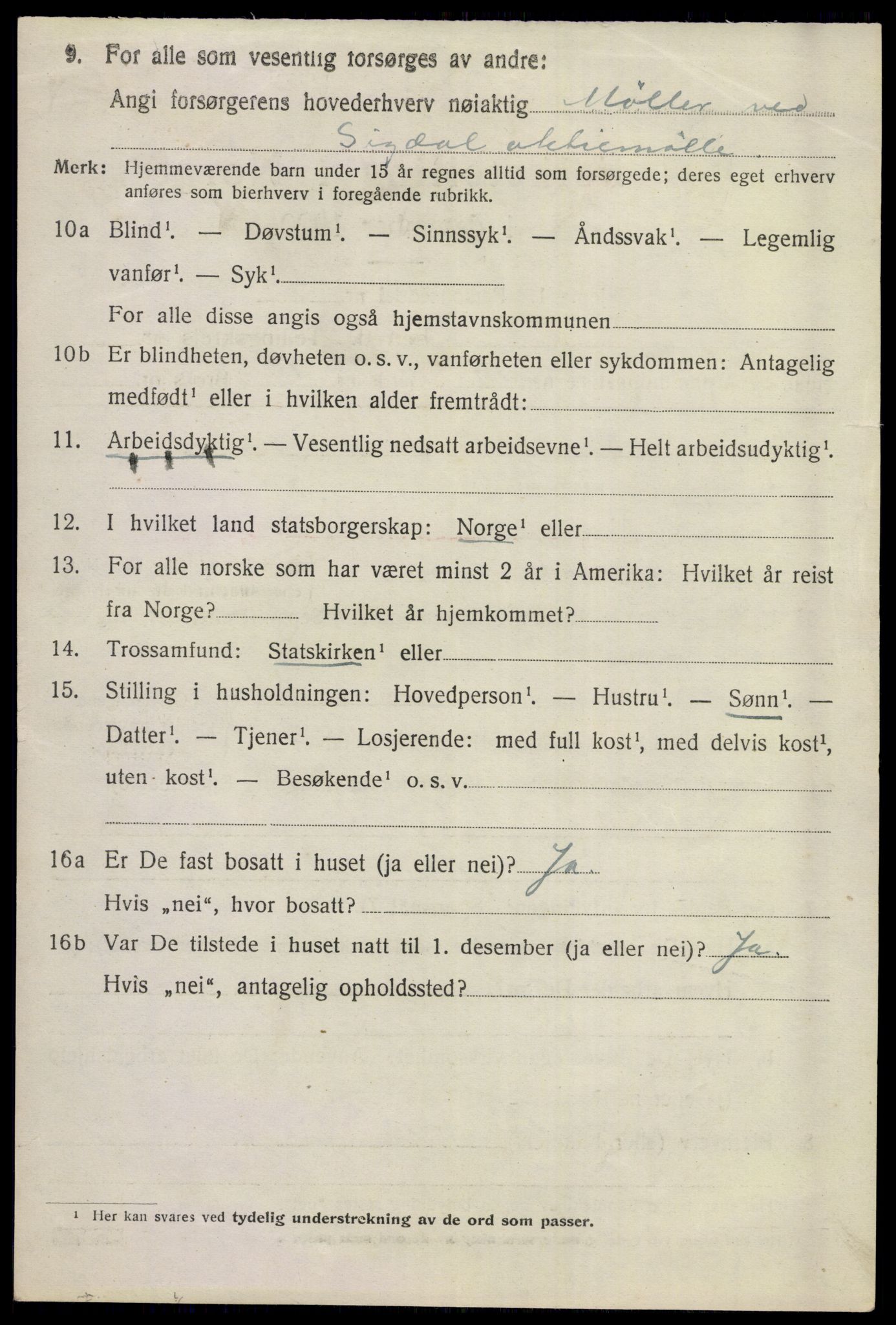 SAKO, 1920 census for Sigdal, 1920, p. 2231