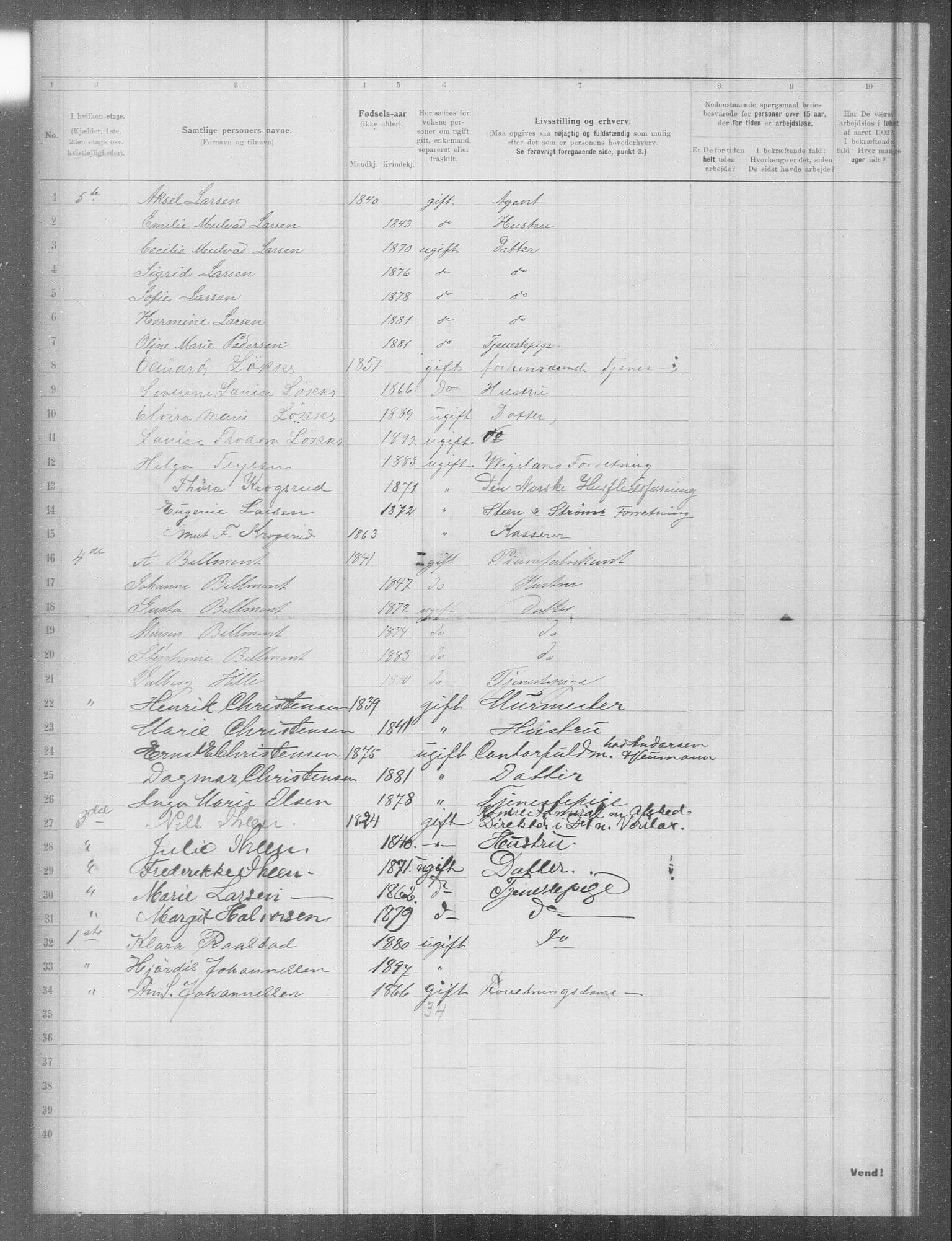 OBA, Municipal Census 1902 for Kristiania, 1902, p. 9957