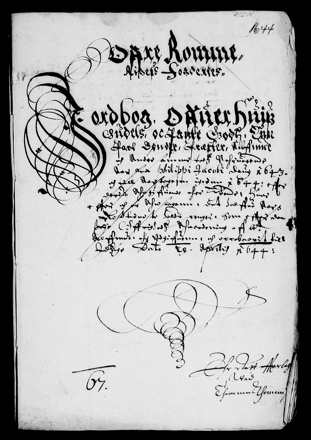 Rentekammeret inntil 1814, Reviderte regnskaper, Lensregnskaper, AV/RA-EA-5023/R/Rb/Rba/L0179: Akershus len, 1643-1644