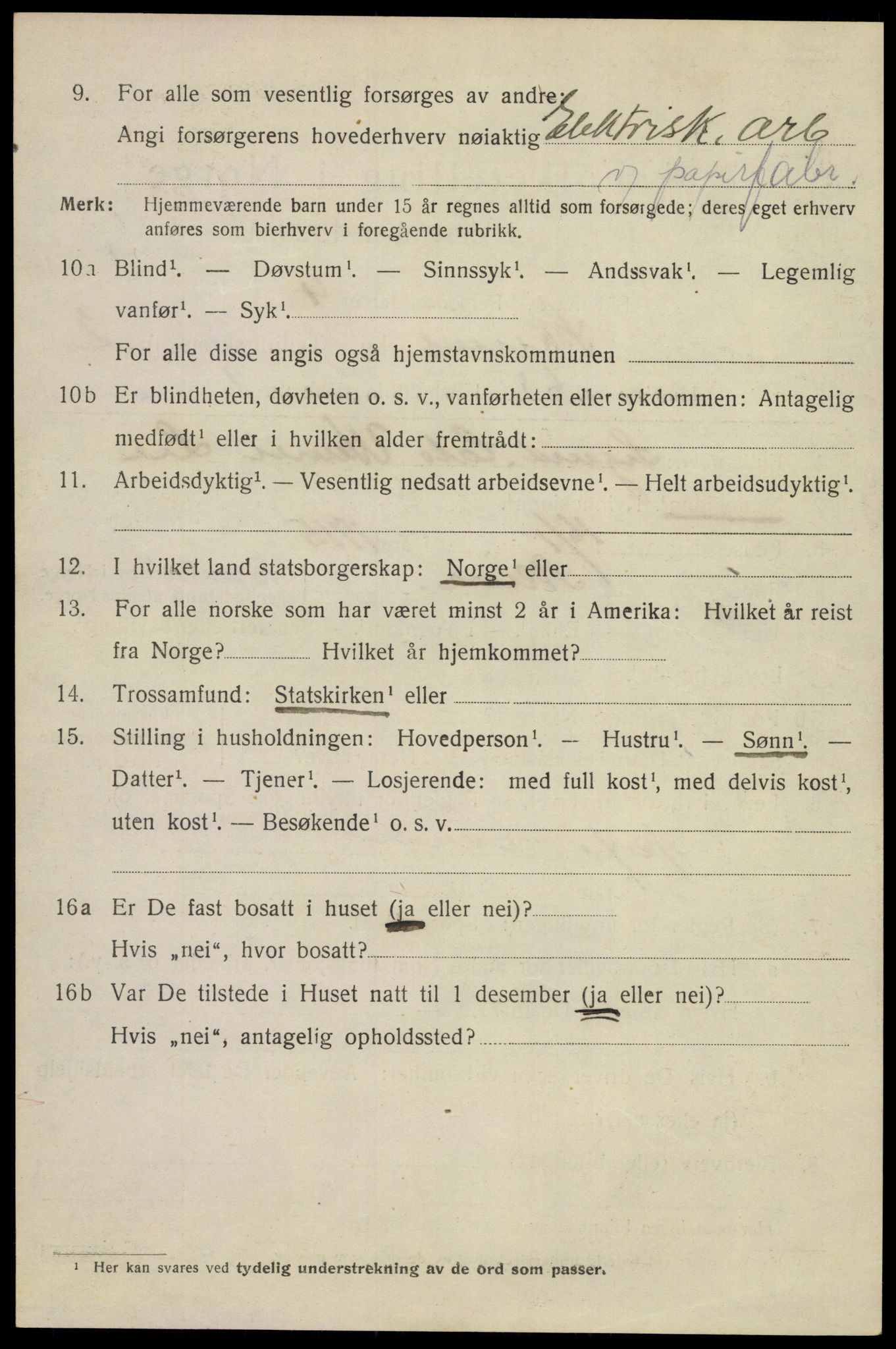 SAKO, 1920 census for Skien, 1920, p. 14351