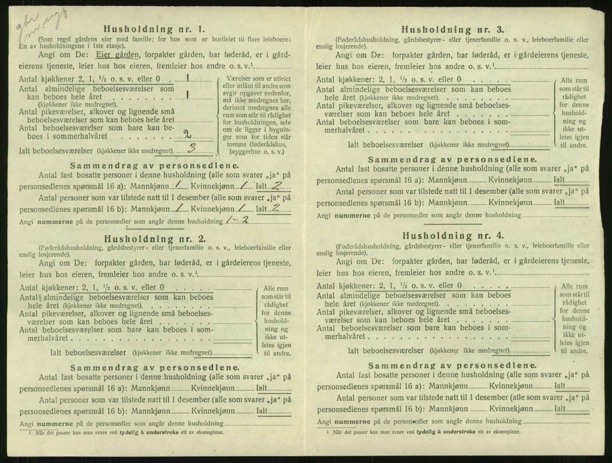 SAT, 1920 census for Aure, 1920, p. 389