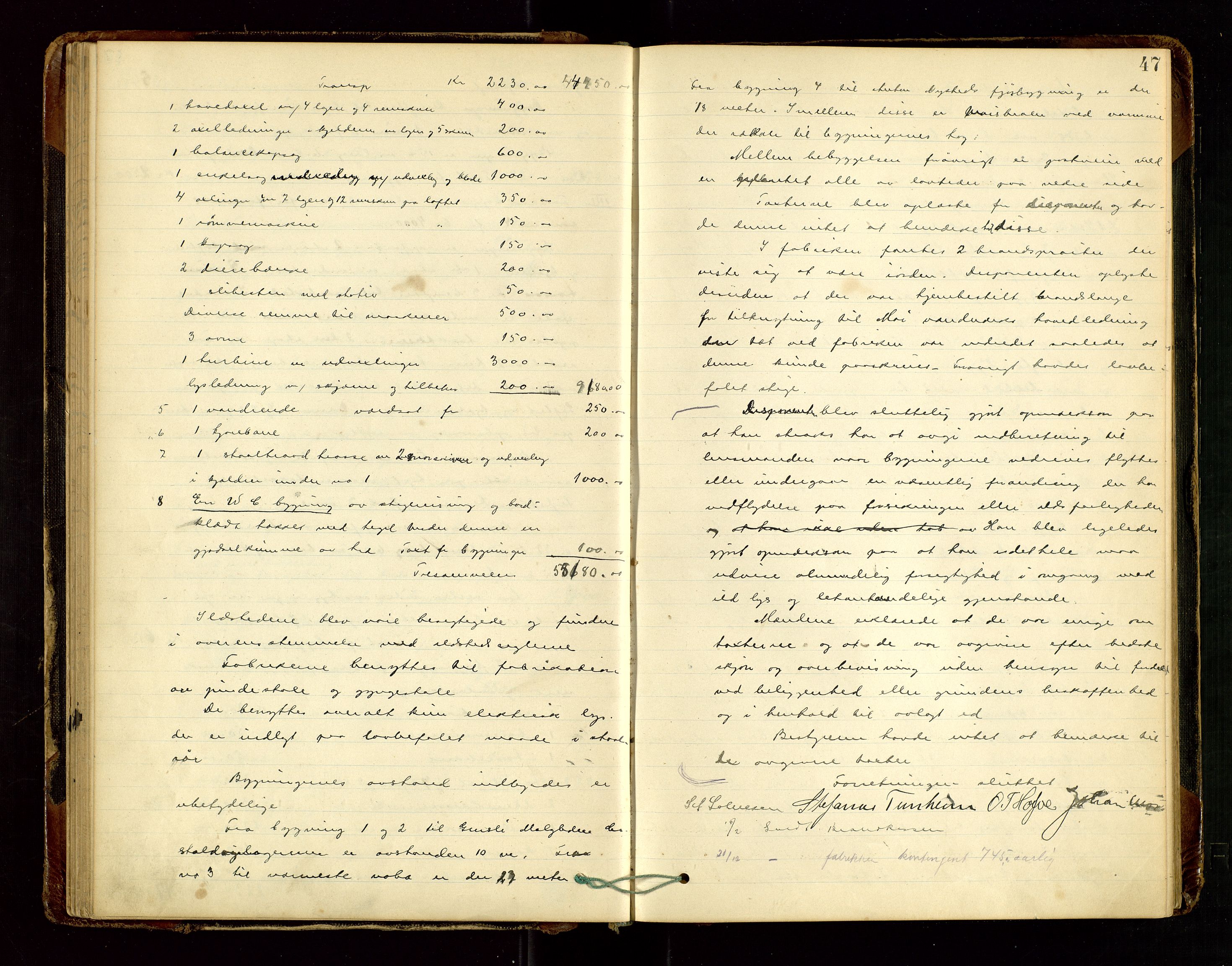 Lund lensmannskontor, AV/SAST-A-100303/Goa/L0003: "Brandtakstprotokol", 1893-1950, p. 46b-47a