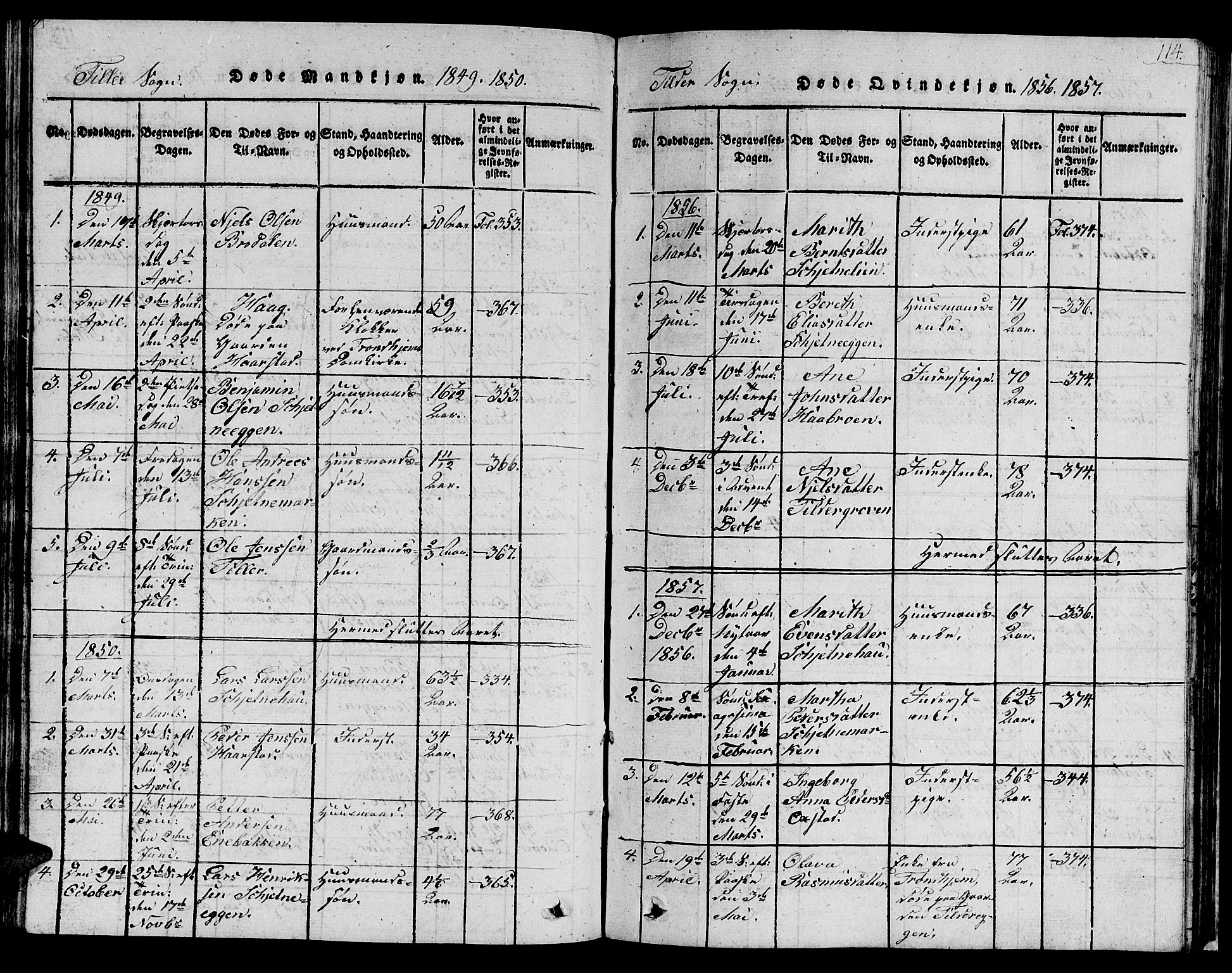 Ministerialprotokoller, klokkerbøker og fødselsregistre - Sør-Trøndelag, SAT/A-1456/621/L0458: Parish register (copy) no. 621C01, 1816-1865, p. 114