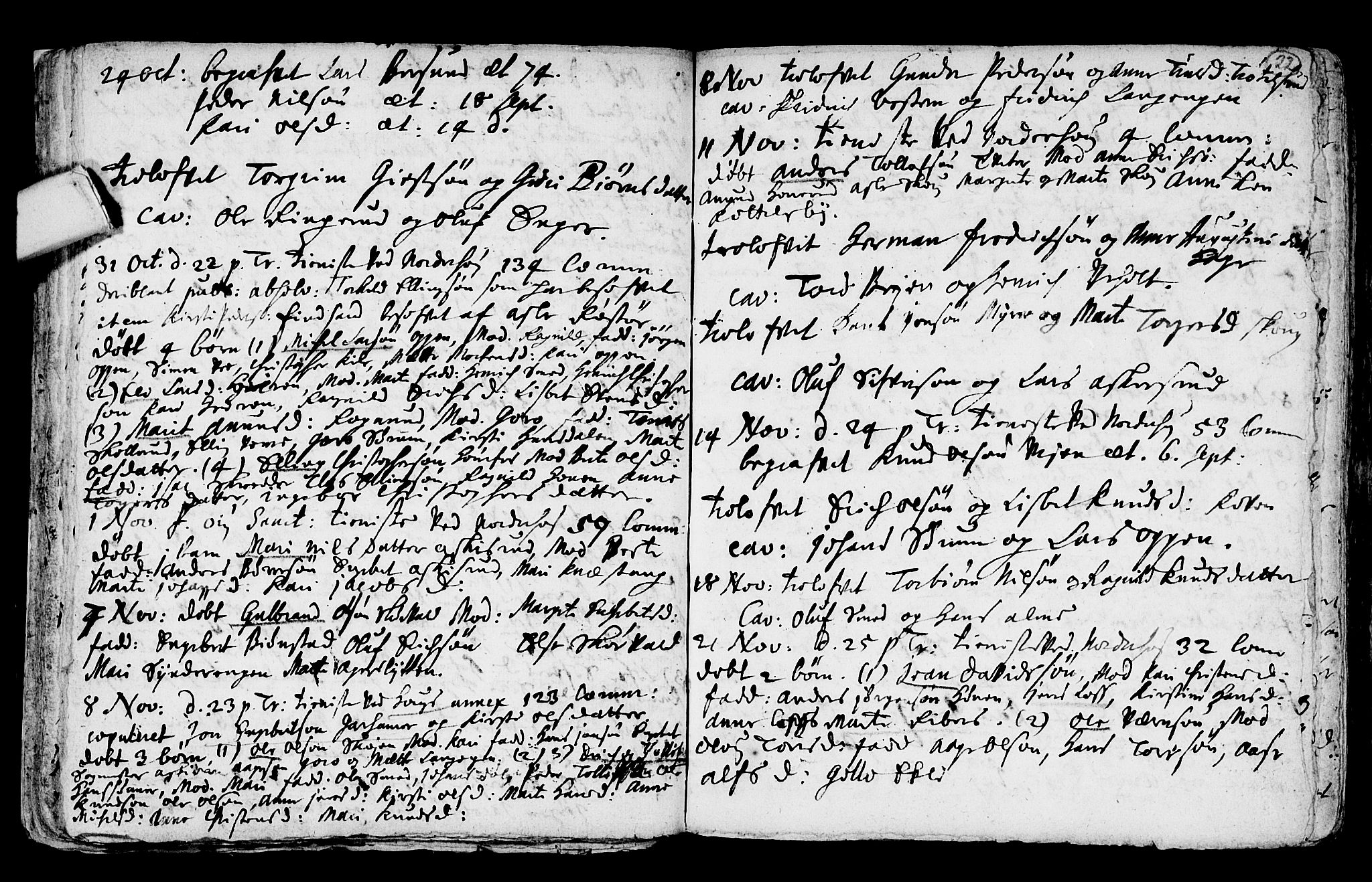 Norderhov kirkebøker, AV/SAKO-A-237/F/Fa/L0001: Parish register (official) no. 1, 1704-1716, p. 22