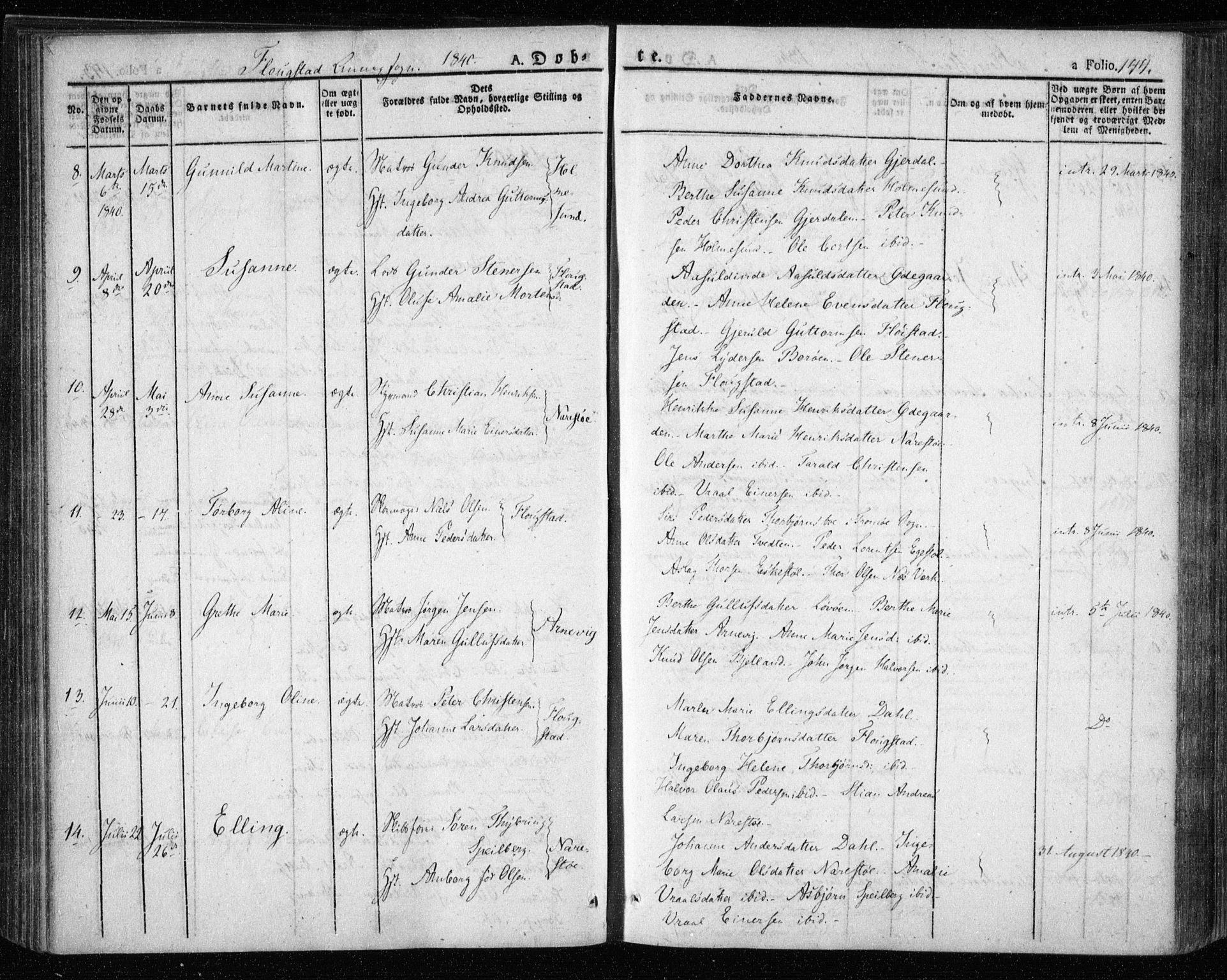 Dypvåg sokneprestkontor, AV/SAK-1111-0007/F/Fa/Faa/L0004: Parish register (official) no. A 4, 1824-1840, p. 144