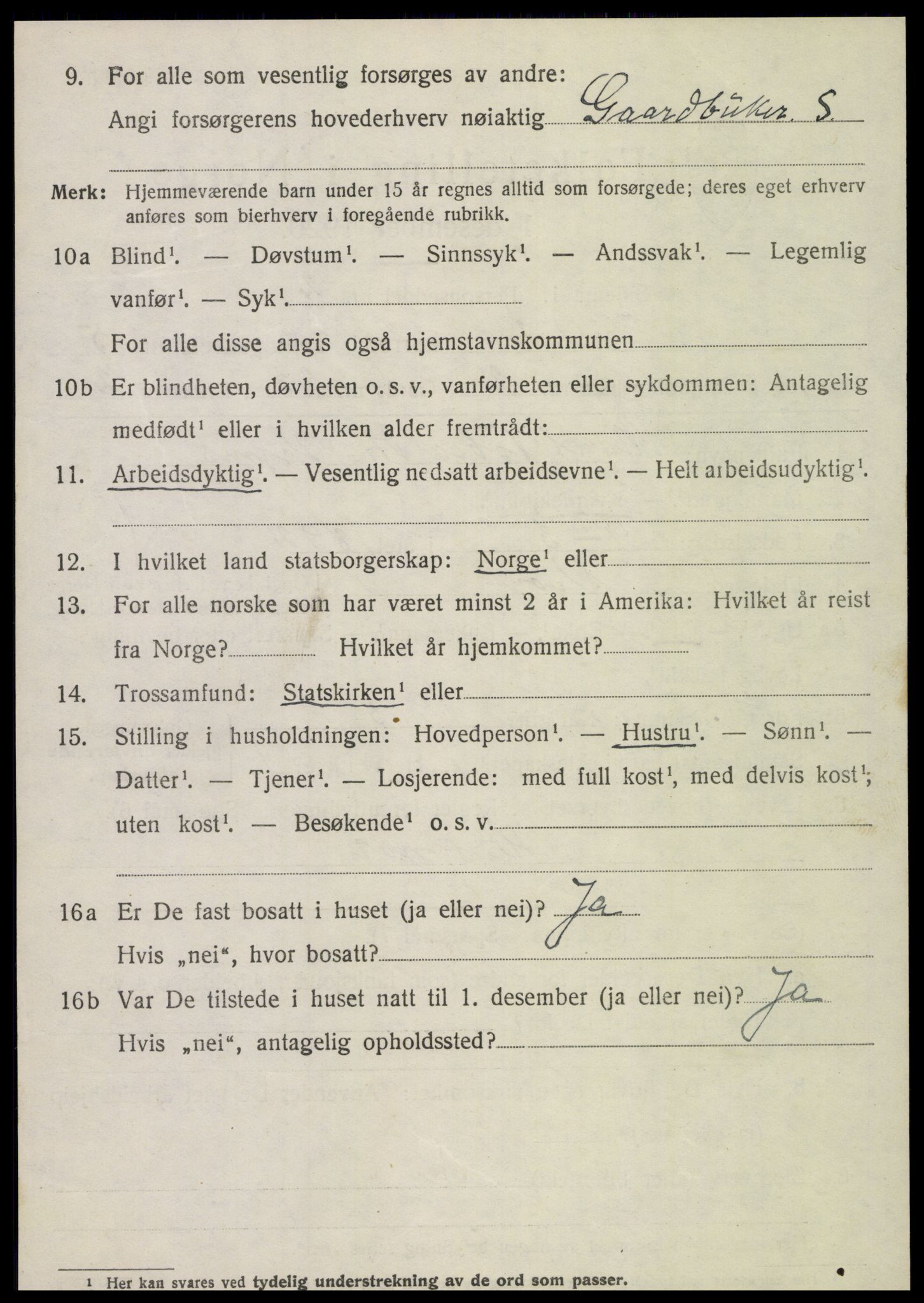 SAT, 1920 census for Veøy, 1920, p. 2342