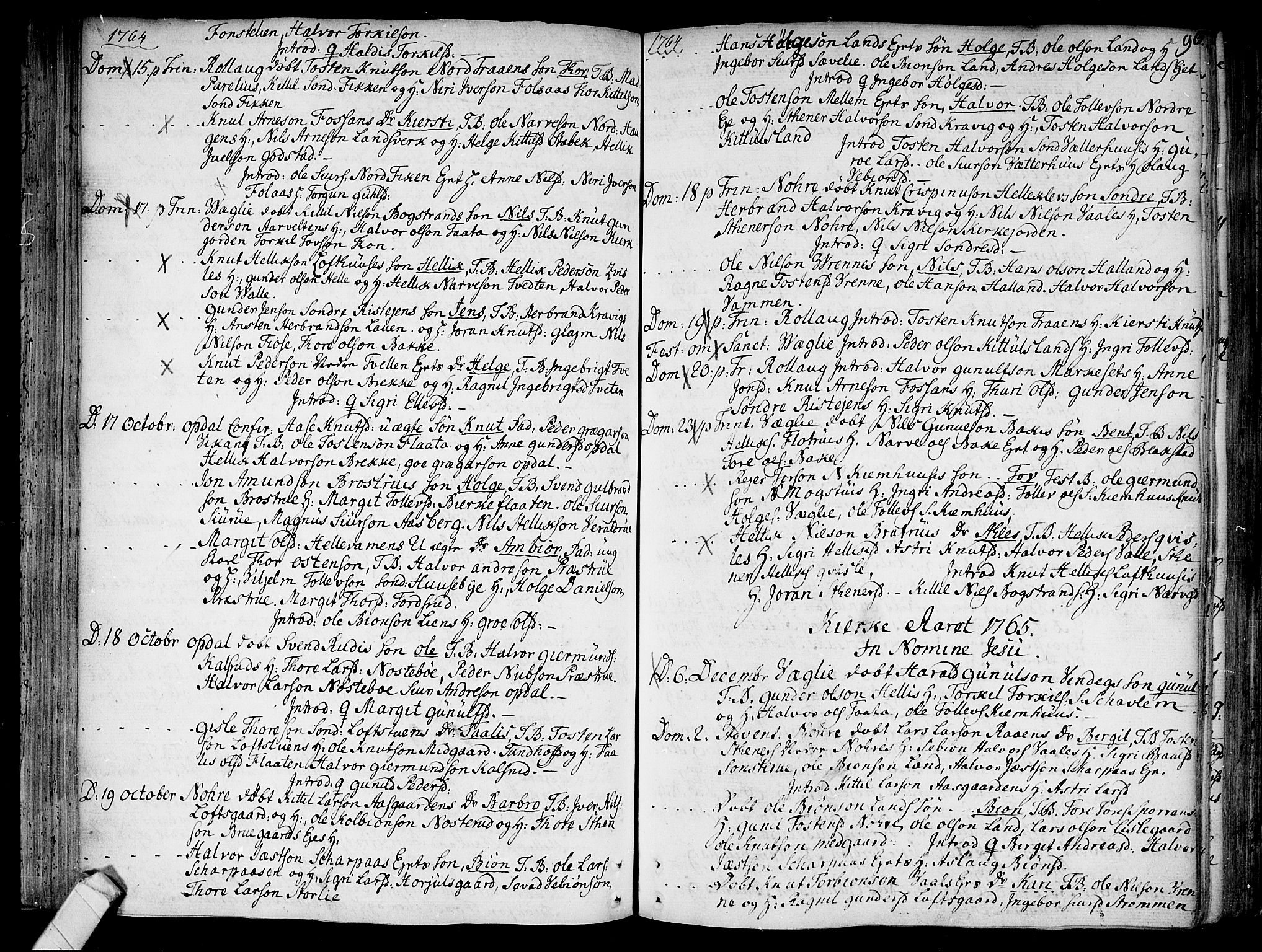 Rollag kirkebøker, SAKO/A-240/F/Fa/L0003: Parish register (official) no. I 3, 1743-1778, p. 96