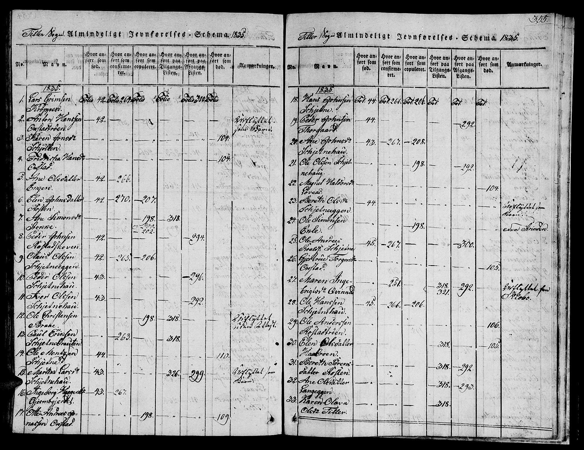 Ministerialprotokoller, klokkerbøker og fødselsregistre - Sør-Trøndelag, SAT/A-1456/621/L0458: Parish register (copy) no. 621C01, 1816-1865, p. 355
