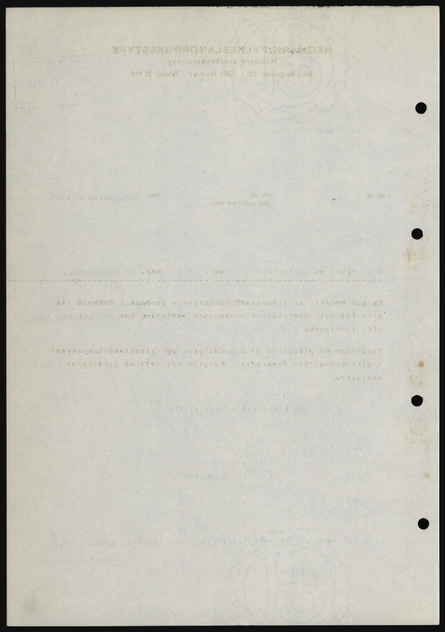 Nord-Hedmark sorenskriveri, SAH/TING-012/H/Hc/L0033: Mortgage book no. 33, 1970-1970, Diary no: : 1222/1970