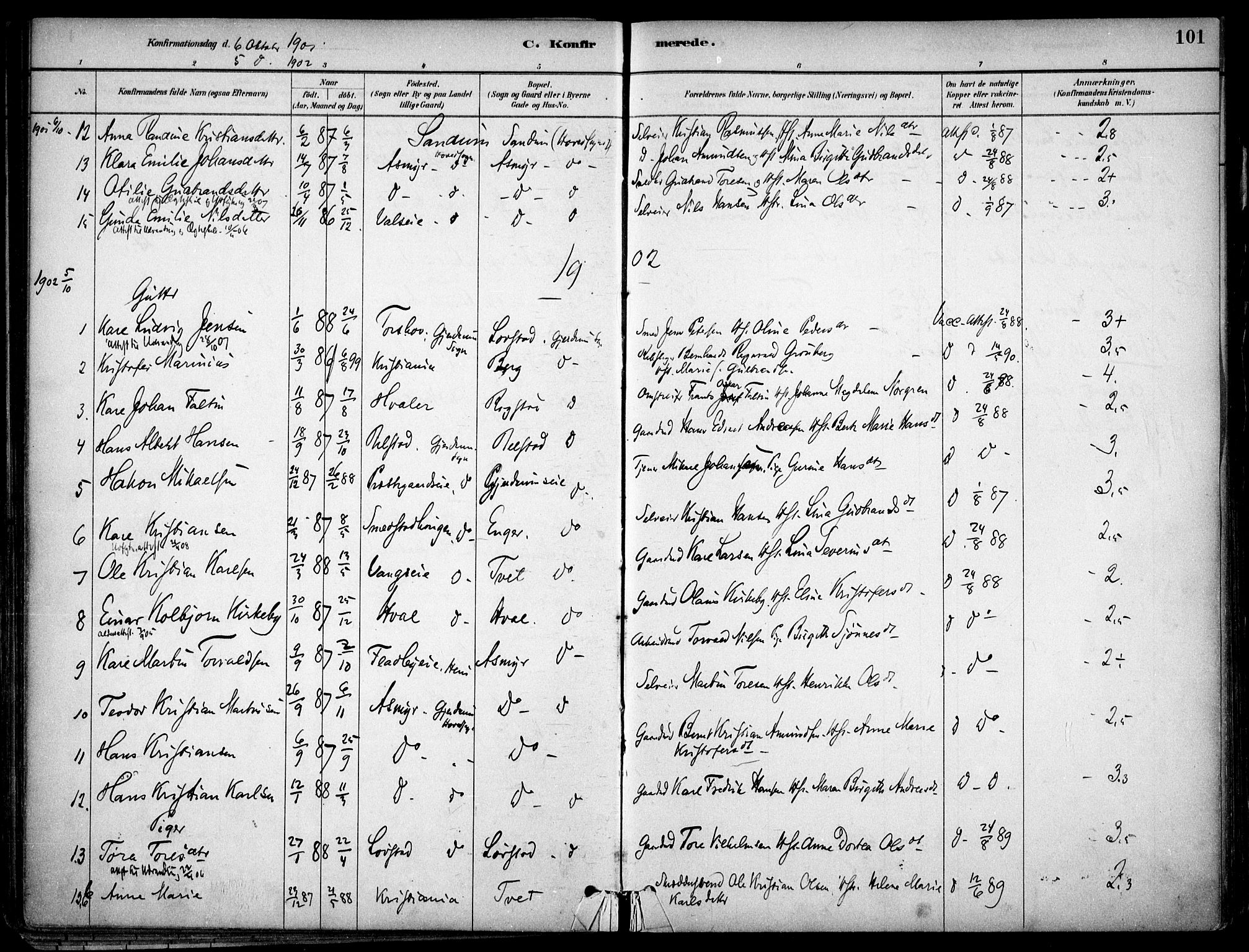 Gjerdrum prestekontor Kirkebøker, AV/SAO-A-10412b/F/Fa/L0009: Parish register (official) no. I 9, 1881-1916, p. 101
