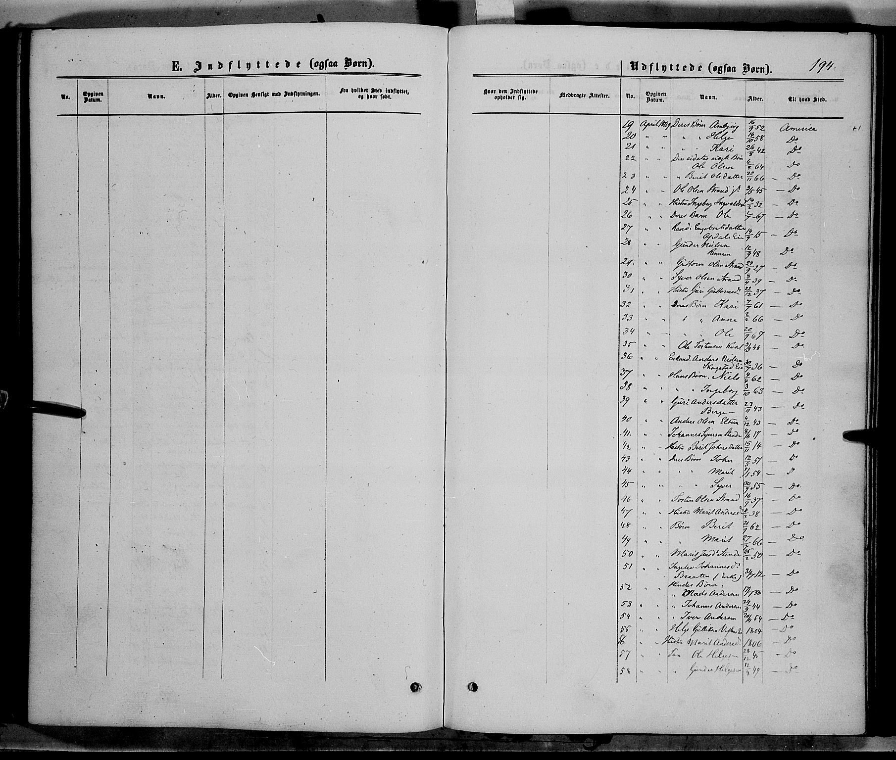 Vang prestekontor, Valdres, SAH/PREST-140/H/Ha/L0007: Parish register (official) no. 7, 1865-1881, p. 194