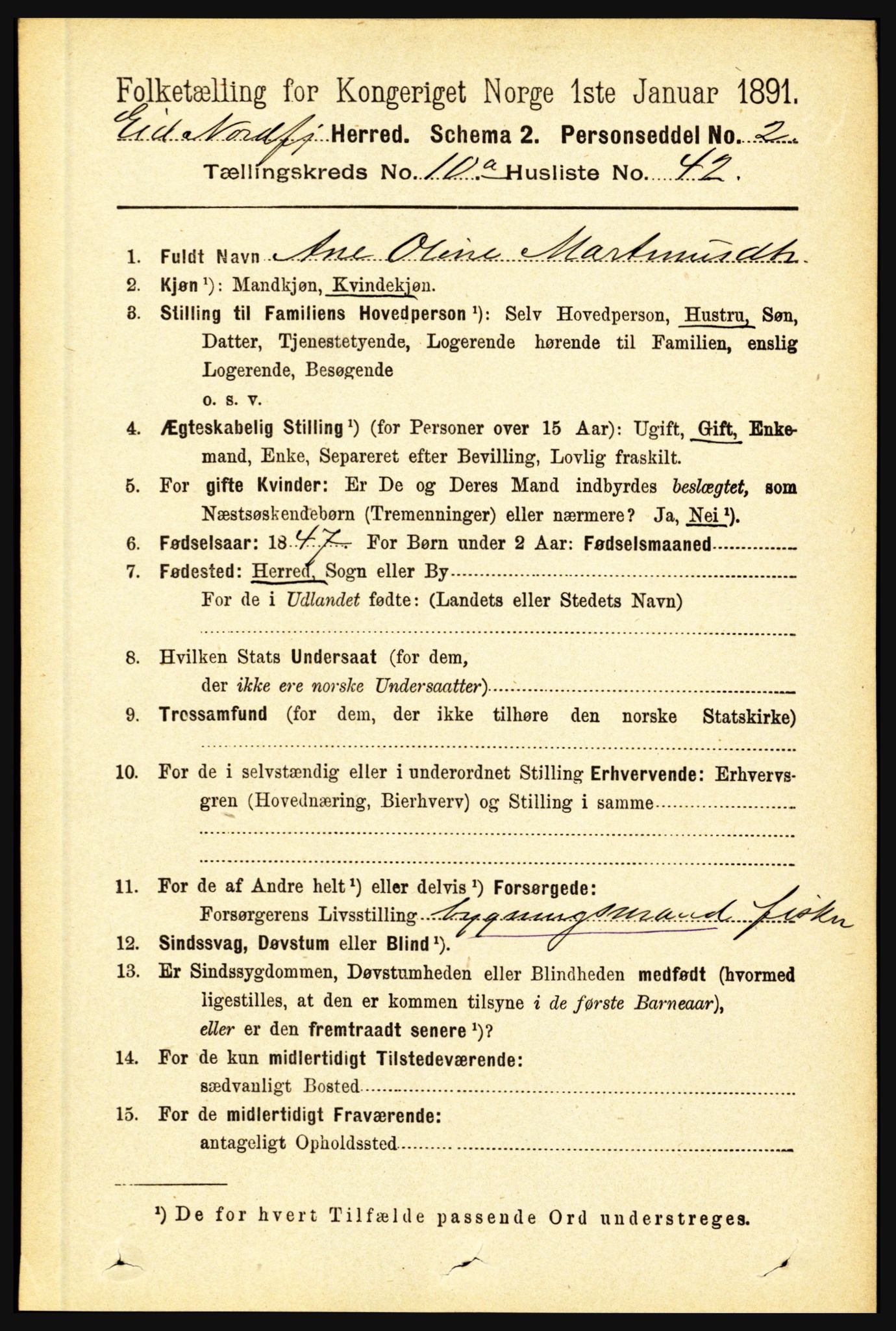 RA, 1891 census for 1443 Eid, 1891, p. 3038