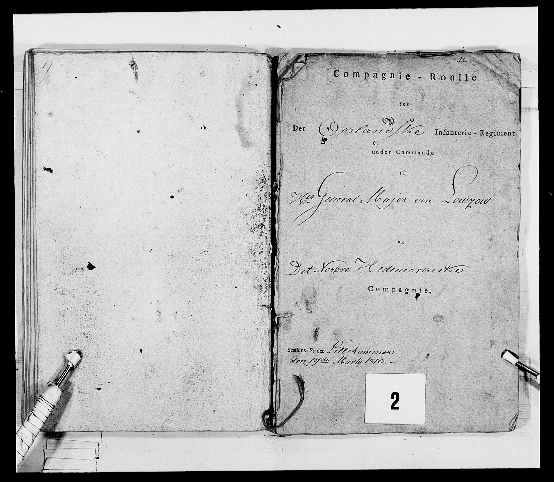 Generalitets- og kommissariatskollegiet, Det kongelige norske kommissariatskollegium, AV/RA-EA-5420/E/Eh/L0069: Opplandske gevorbne infanteriregiment, 1810-1818, p. 62