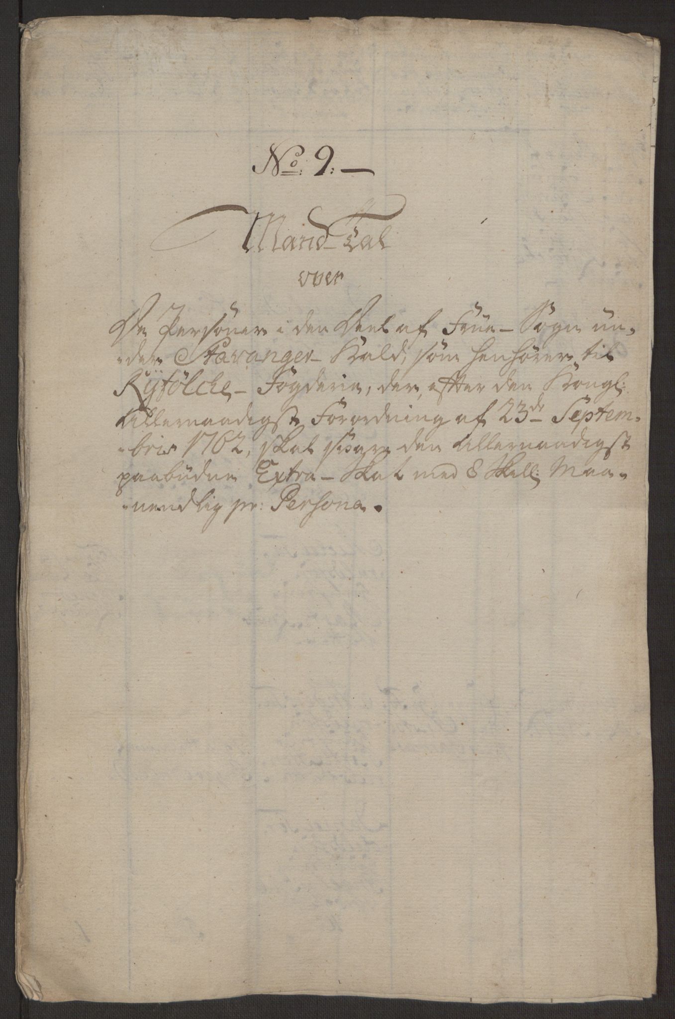 Rentekammeret inntil 1814, Reviderte regnskaper, Hovedkasseregnskaper, AV/RA-EA-4065/Rf/L0072b: Ekstraskatteregnskap, 1762, p. 468