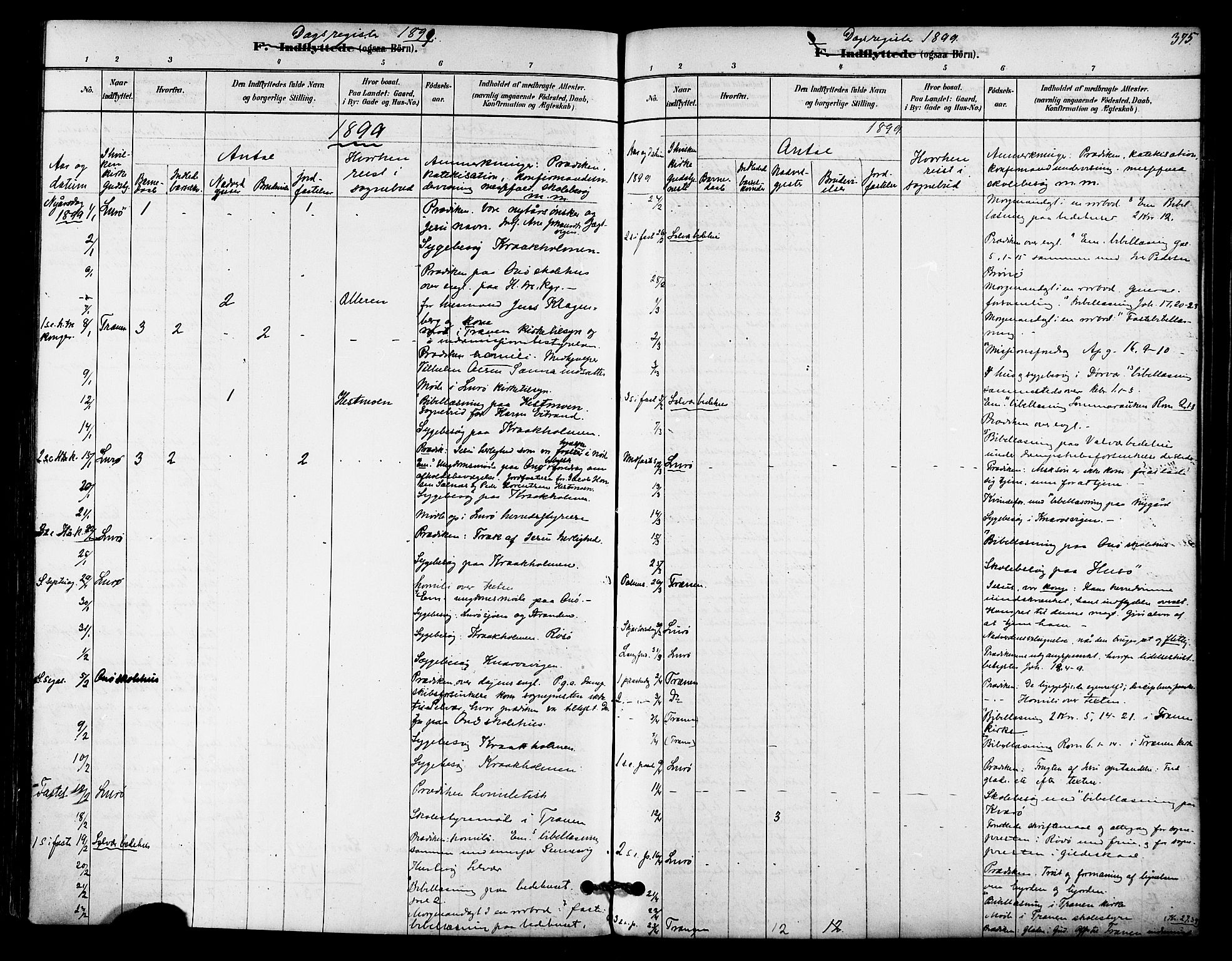 Ministerialprotokoller, klokkerbøker og fødselsregistre - Nordland, SAT/A-1459/839/L0568: Parish register (official) no. 839A05, 1880-1902, p. 375