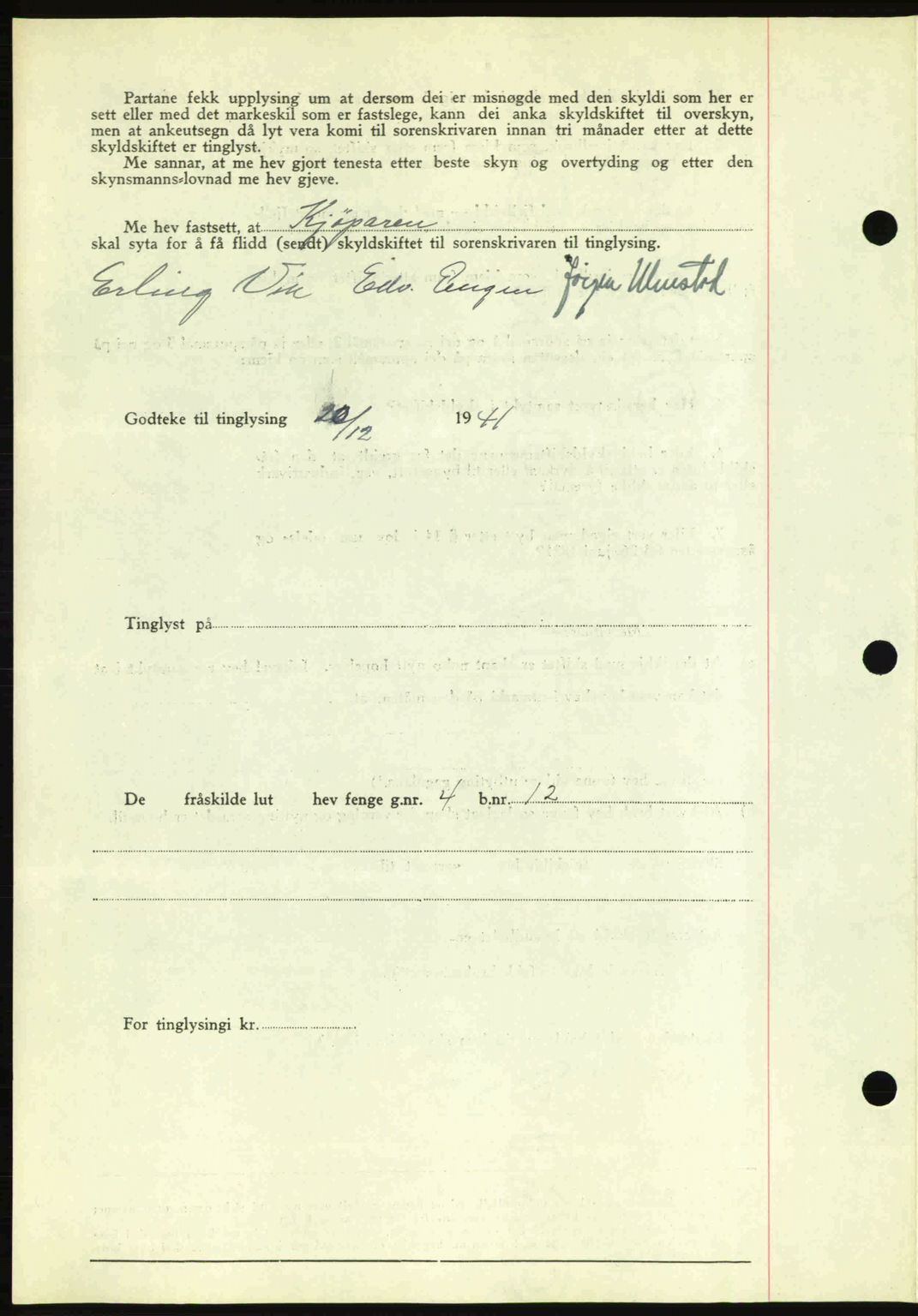 Romsdal sorenskriveri, AV/SAT-A-4149/1/2/2C: Mortgage book no. A11, 1941-1942, Diary no: : 61/1942