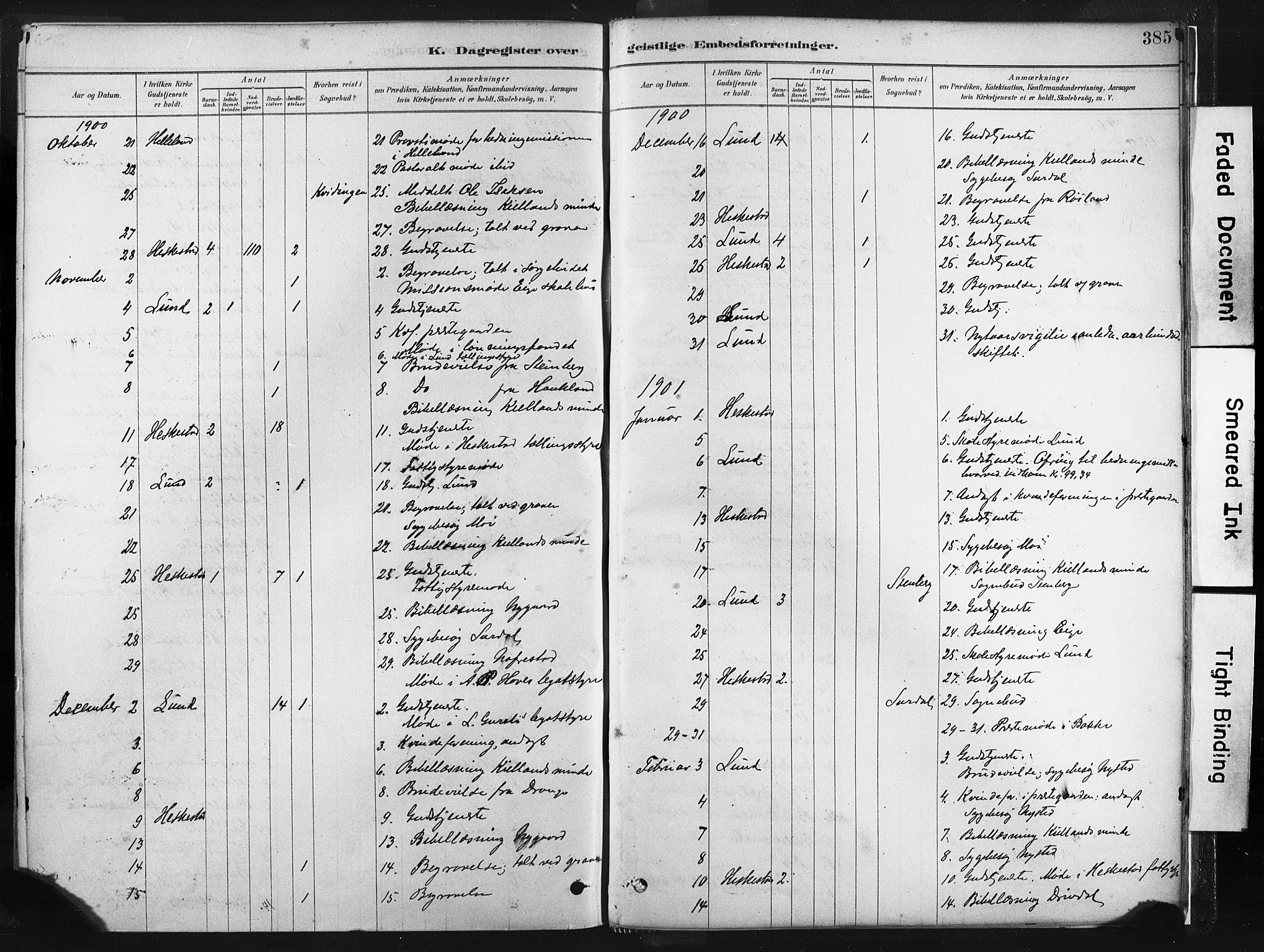 Lund sokneprestkontor, SAST/A-101809/S06/L0011: Parish register (official) no. A 10, 1877-1904, p. 385