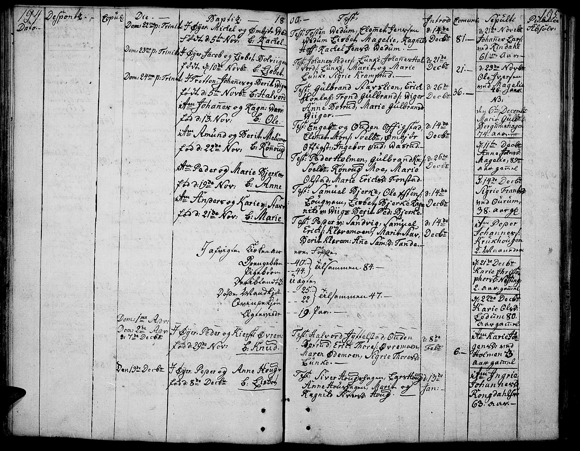 Øyer prestekontor, SAH/PREST-084/H/Ha/Haa/L0003: Parish register (official) no. 3, 1784-1824, p. 194-195