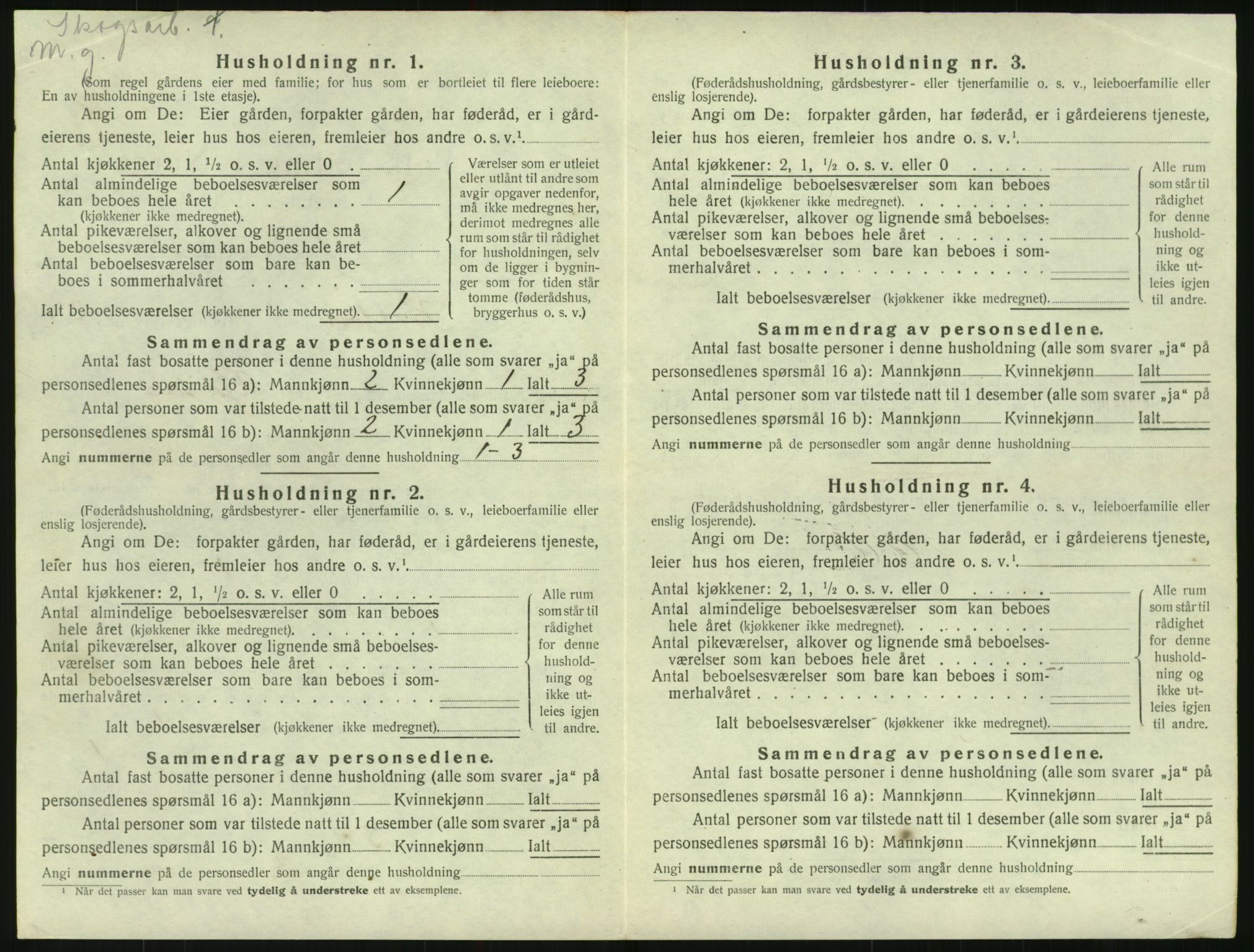 SAK, 1920 census for Herefoss, 1920, p. 89