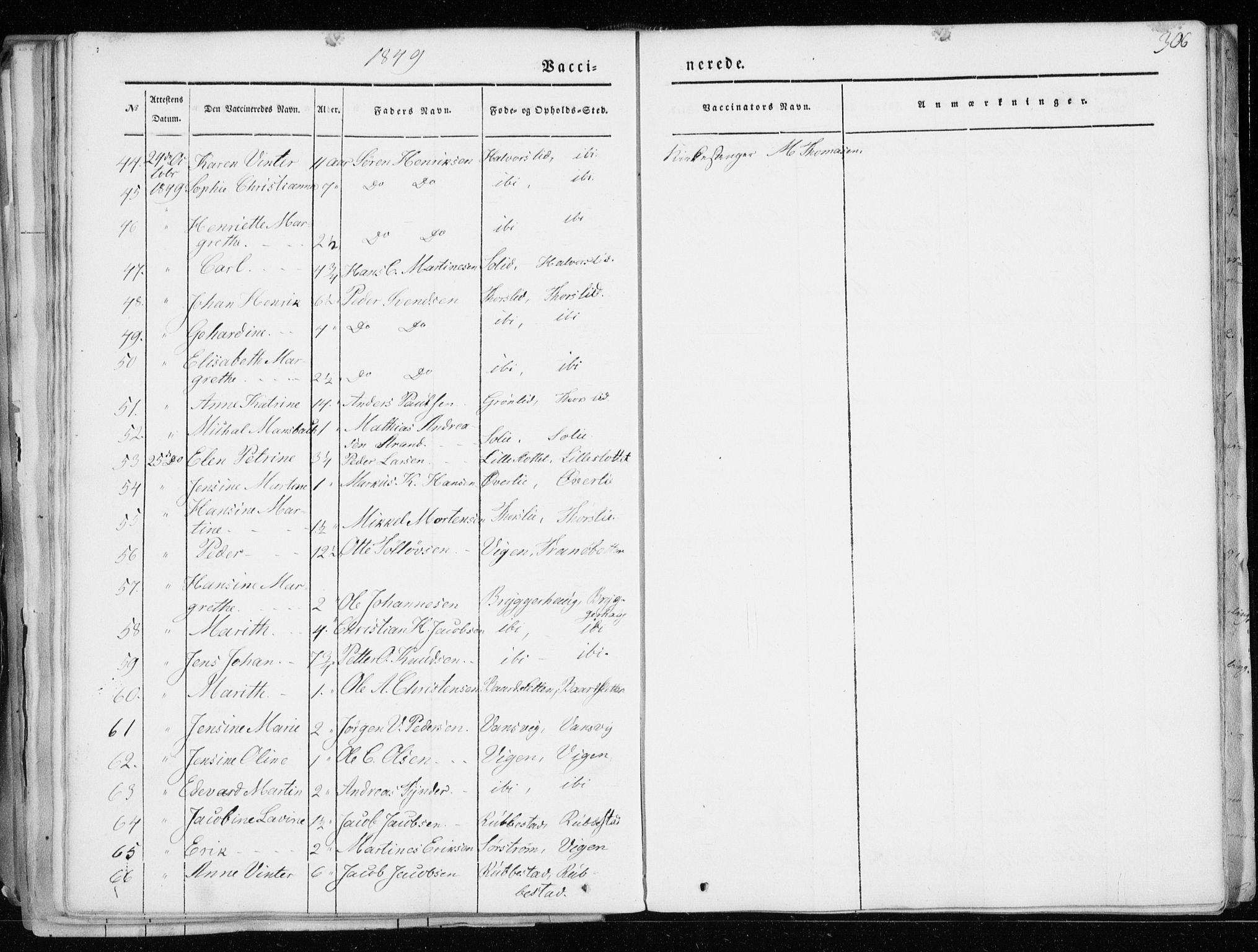 Tranøy sokneprestkontor, AV/SATØ-S-1313/I/Ia/Iaa/L0006kirke: Parish register (official) no. 6, 1844-1855, p. 306