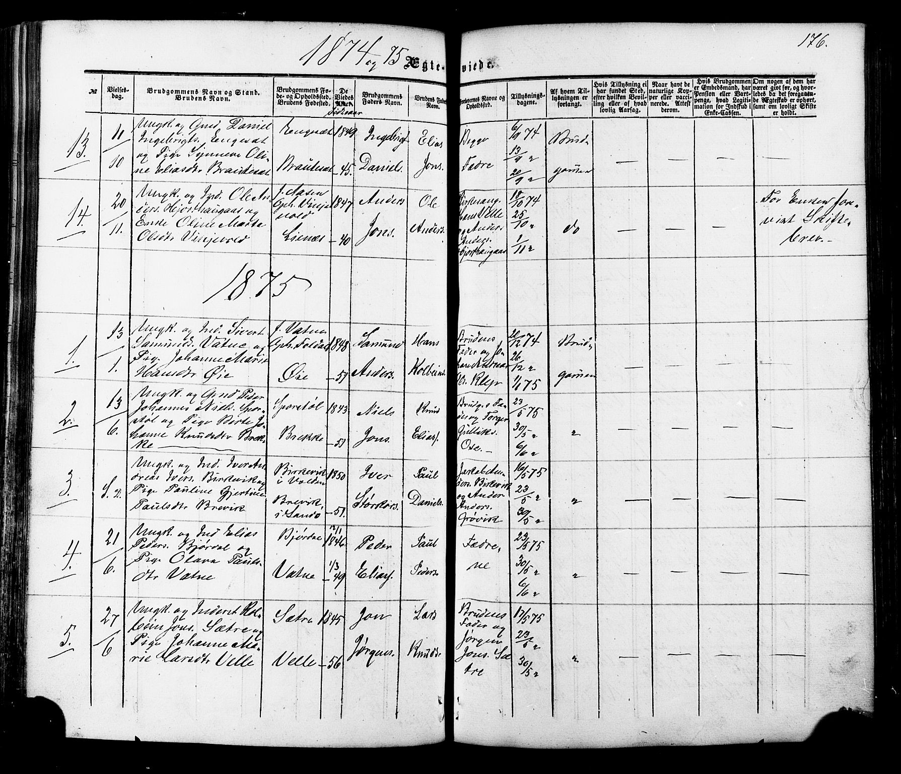 Ministerialprotokoller, klokkerbøker og fødselsregistre - Møre og Romsdal, AV/SAT-A-1454/513/L0175: Parish register (official) no. 513A02, 1856-1877, p. 176