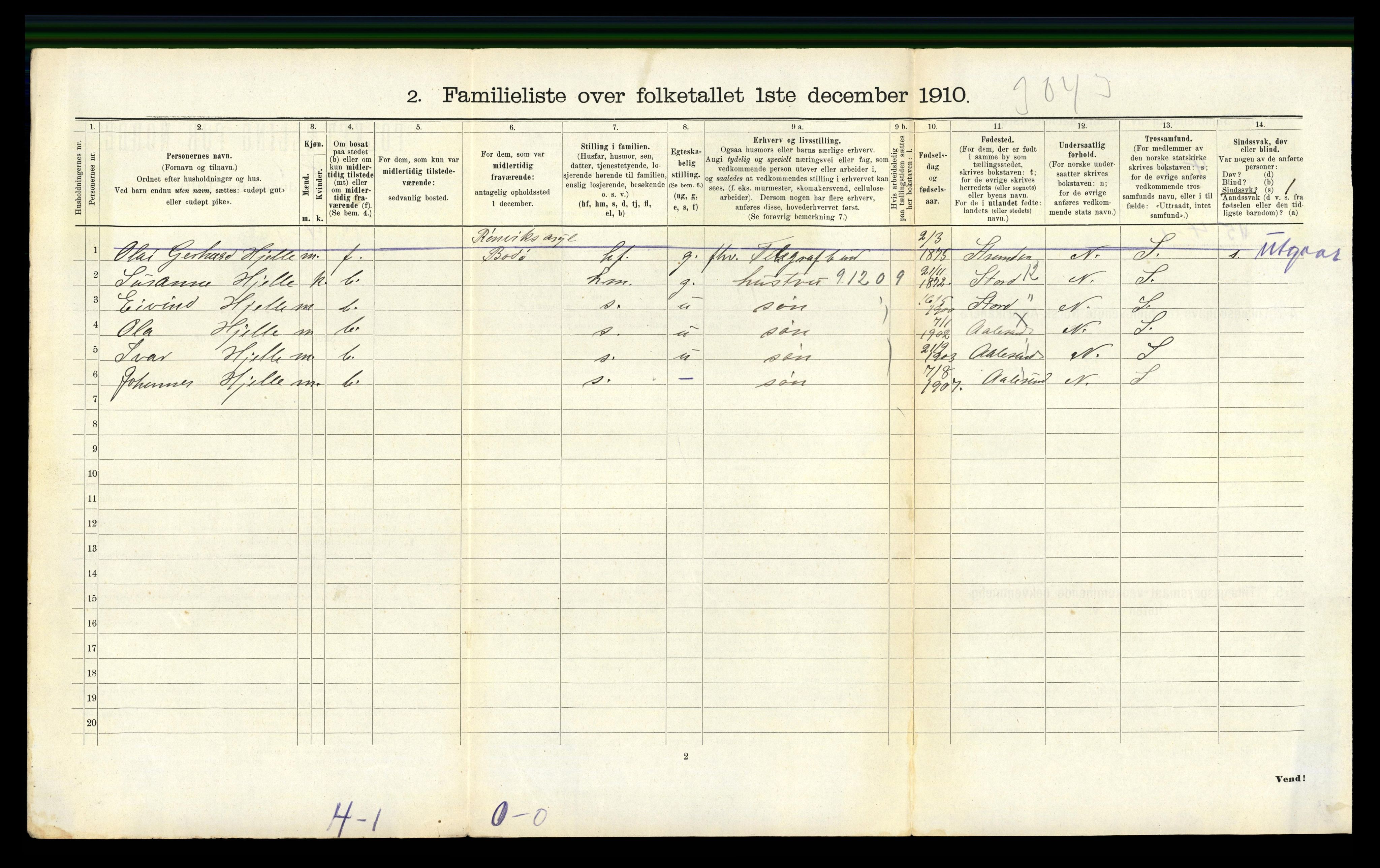 RA, 1910 census for Ålesund, 1910, p. 6906