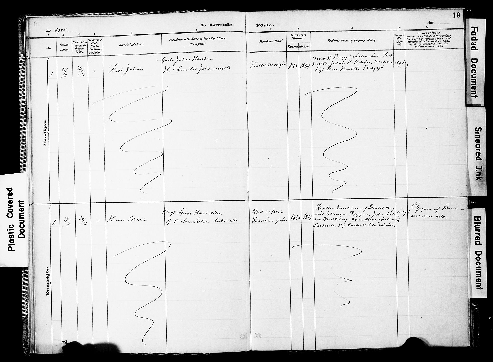 Spydeberg prestekontor Kirkebøker, SAO/A-10924/F/Fc/L0001: Parish register (official) no. III 1, 1886-1907, p. 19