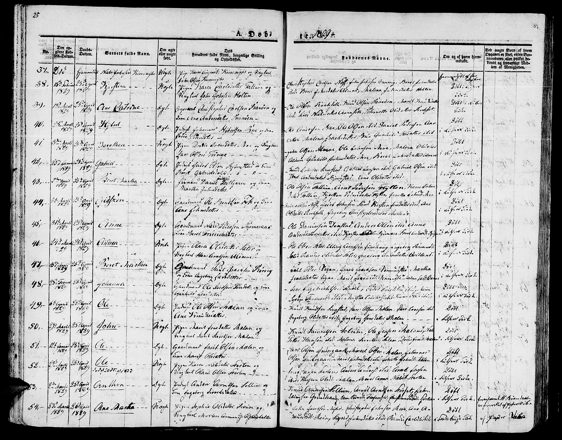 Ministerialprotokoller, klokkerbøker og fødselsregistre - Sør-Trøndelag, SAT/A-1456/646/L0609: Parish register (official) no. 646A07, 1826-1838, p. 25